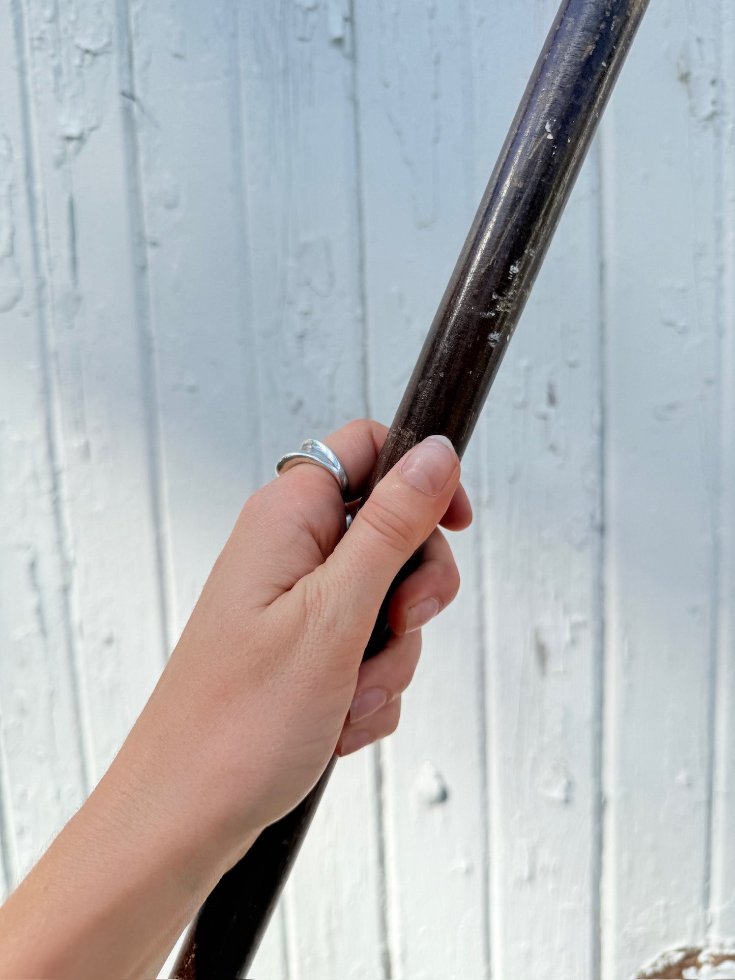 Vintage Wood & Solid Brass Greyhound Head Walking Stick