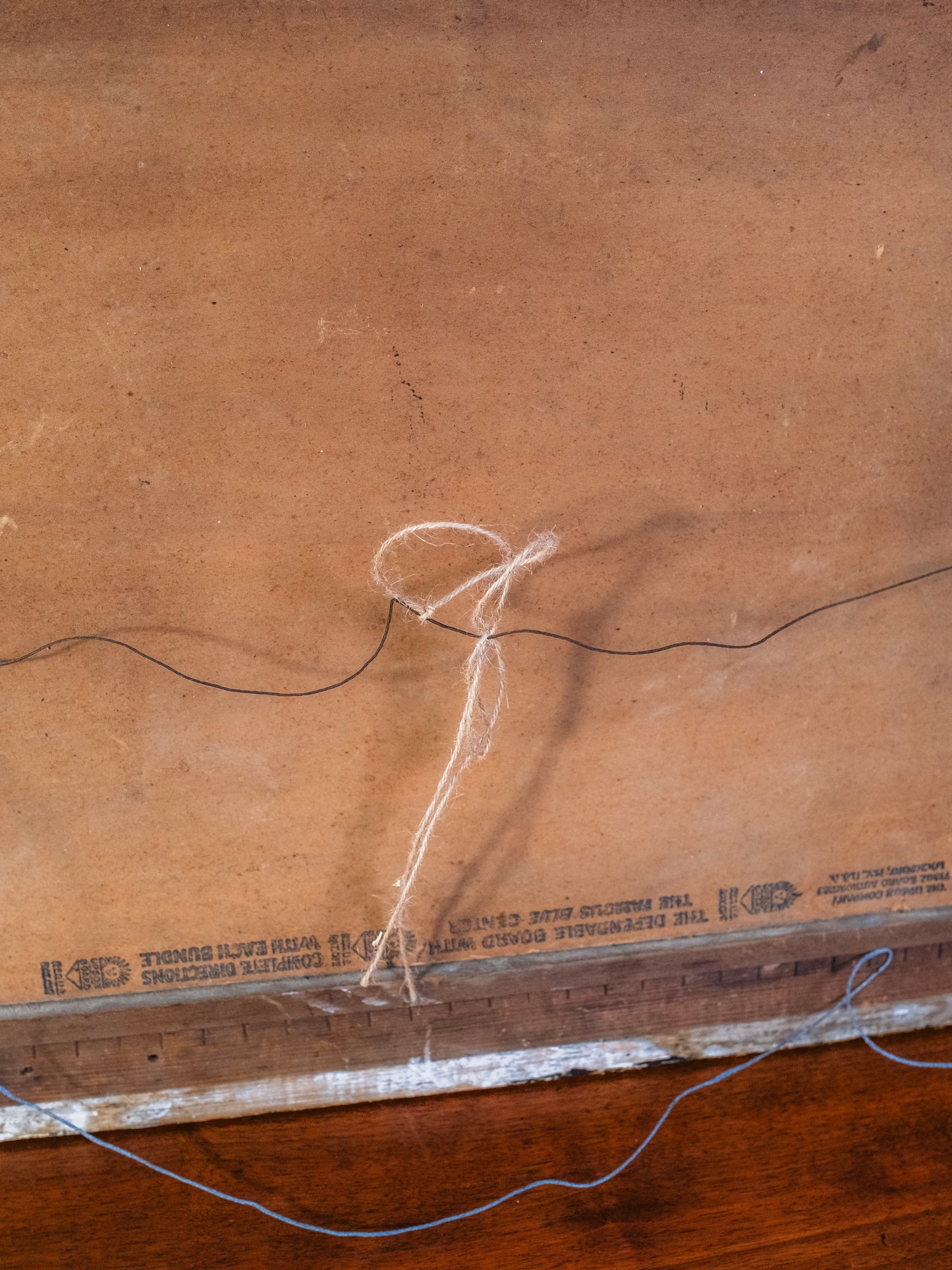 Vintage 1940s Framed Rustic Folk Art Farm Landscape Oil on Board Painting