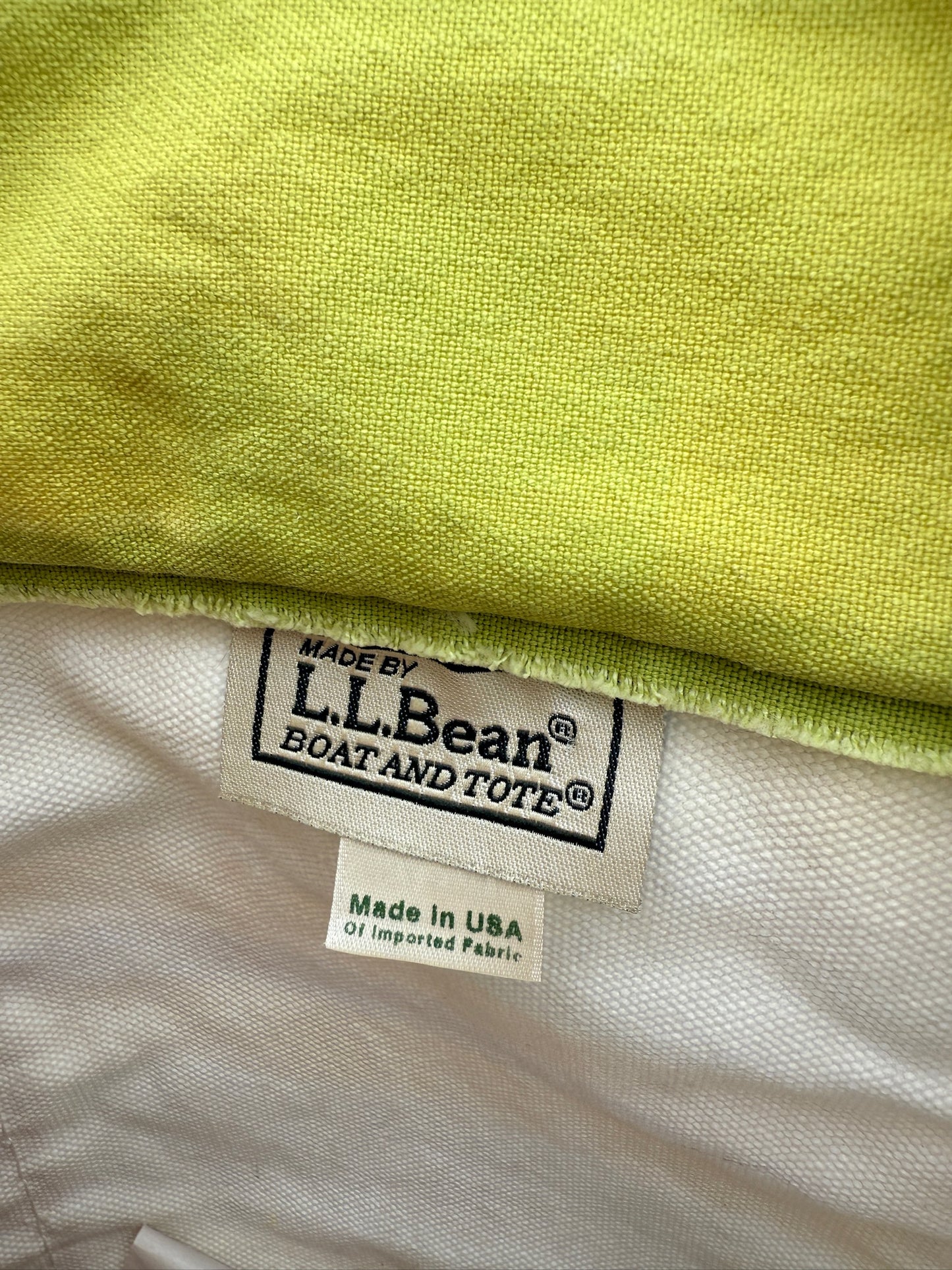 Vintage 1980s/90s L.L. Bean Blue & Green Striped Boat & Tote Bag