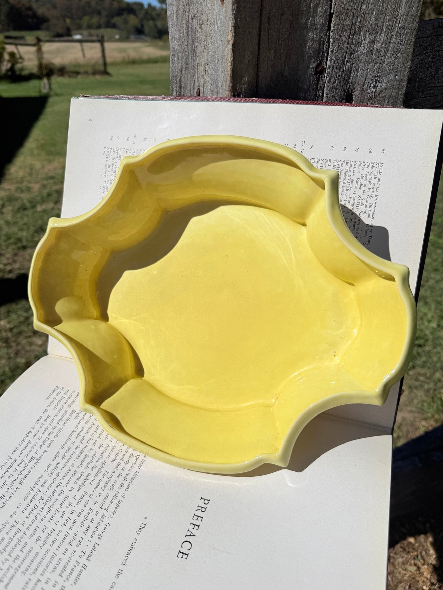 Vintage 1920s Cowan Pottery Yellow Ambassador Bowl