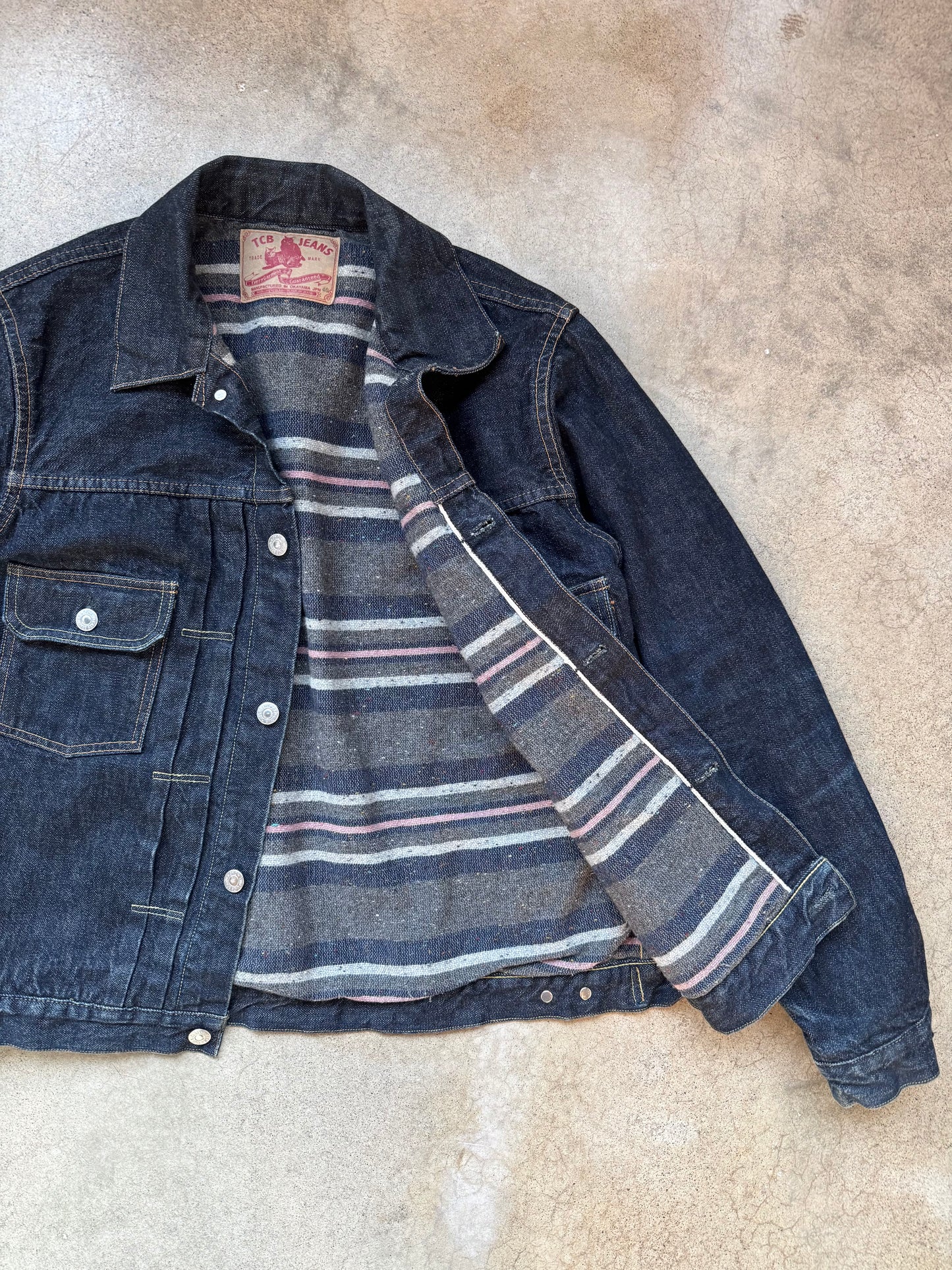 TCB Jeans 1950s Type II Reproduction Blanket Lined Selvedge Denim Jacket | 40