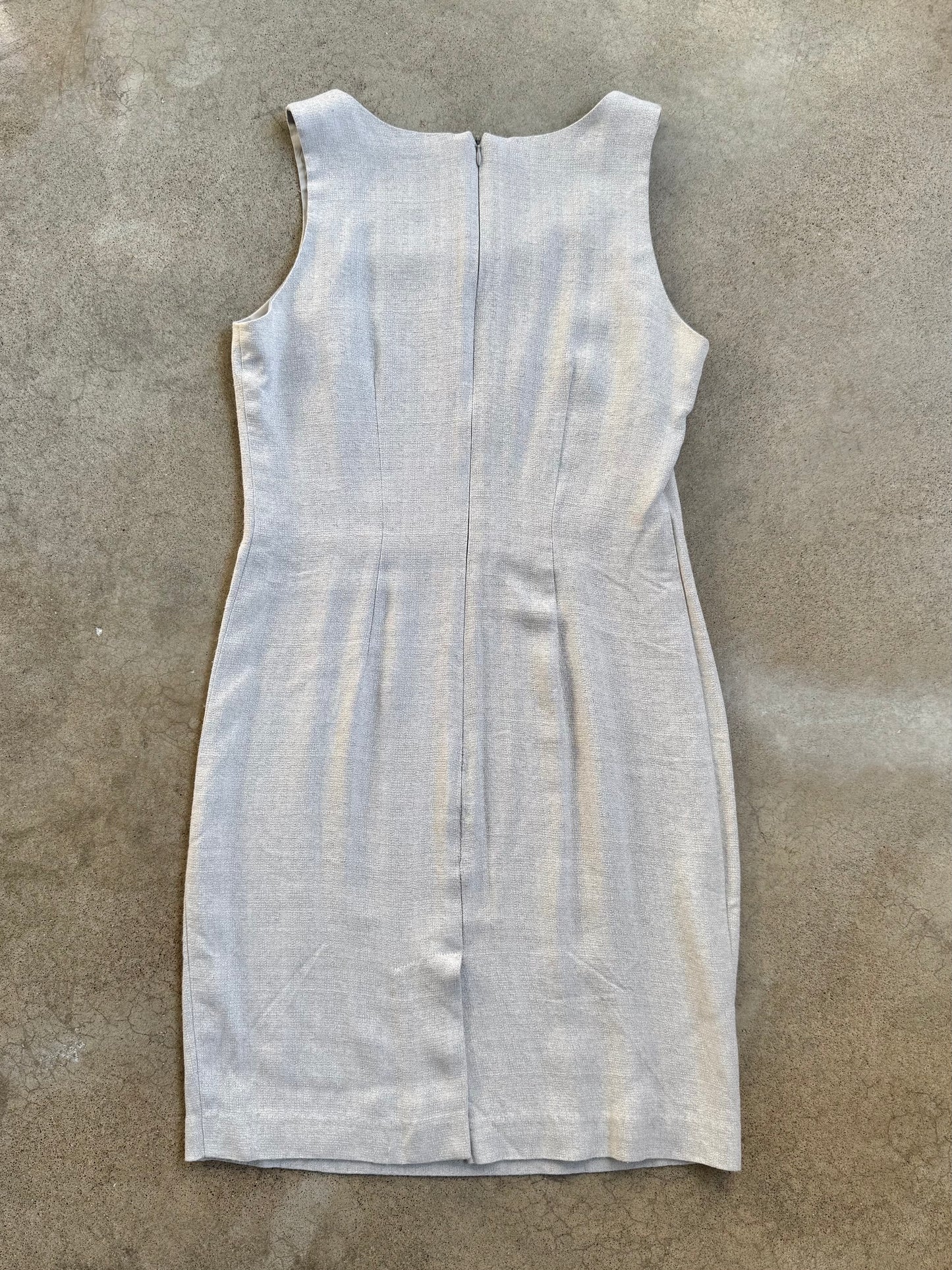 Vintage 1990s Taurus Grey Sleeveless Sheath Dress | XS/S