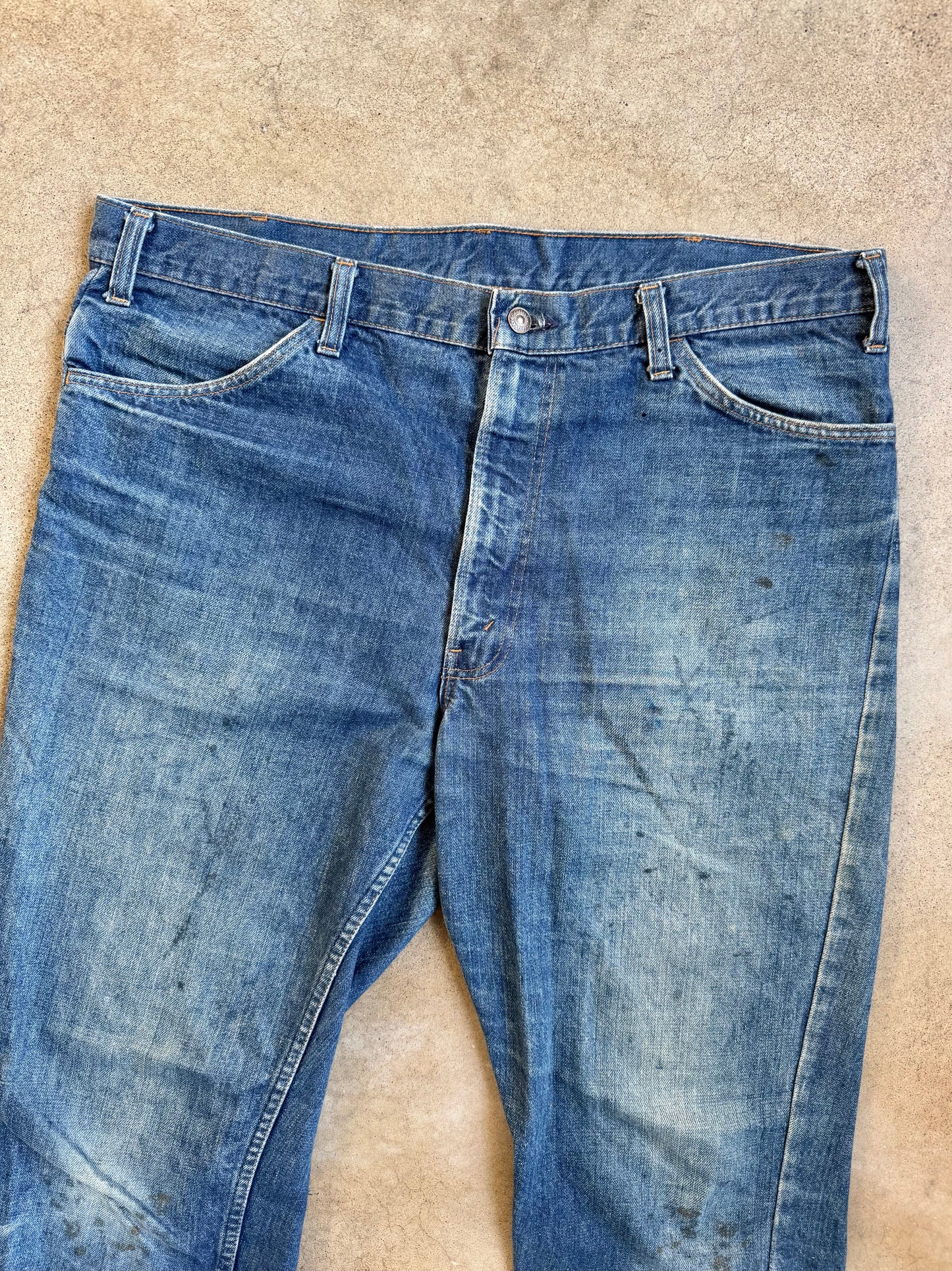 Vintage 1970s Levi's Orange Tab Worn Bootcut Jeans | Waist 40”