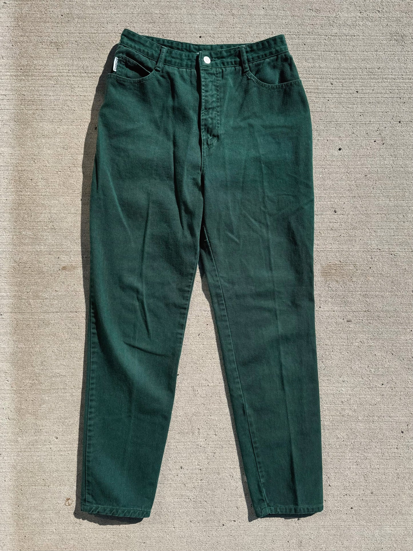 Vintage 1980s Bongo Green High Waisted Jeans | Waist 27”