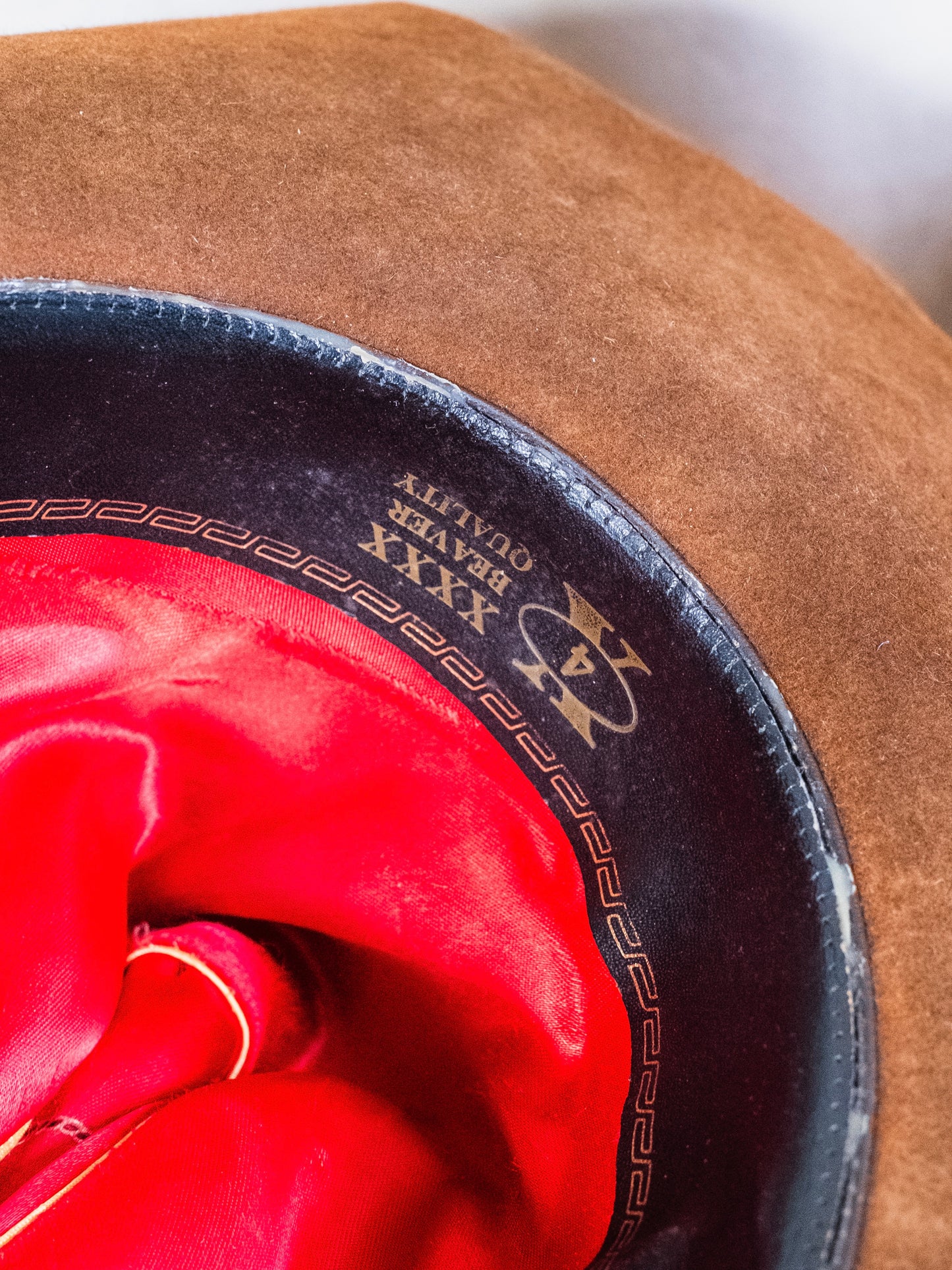 Vintage 1980s Wrangler Brown Beaver Felt Western Cowboy Hat | 7.5