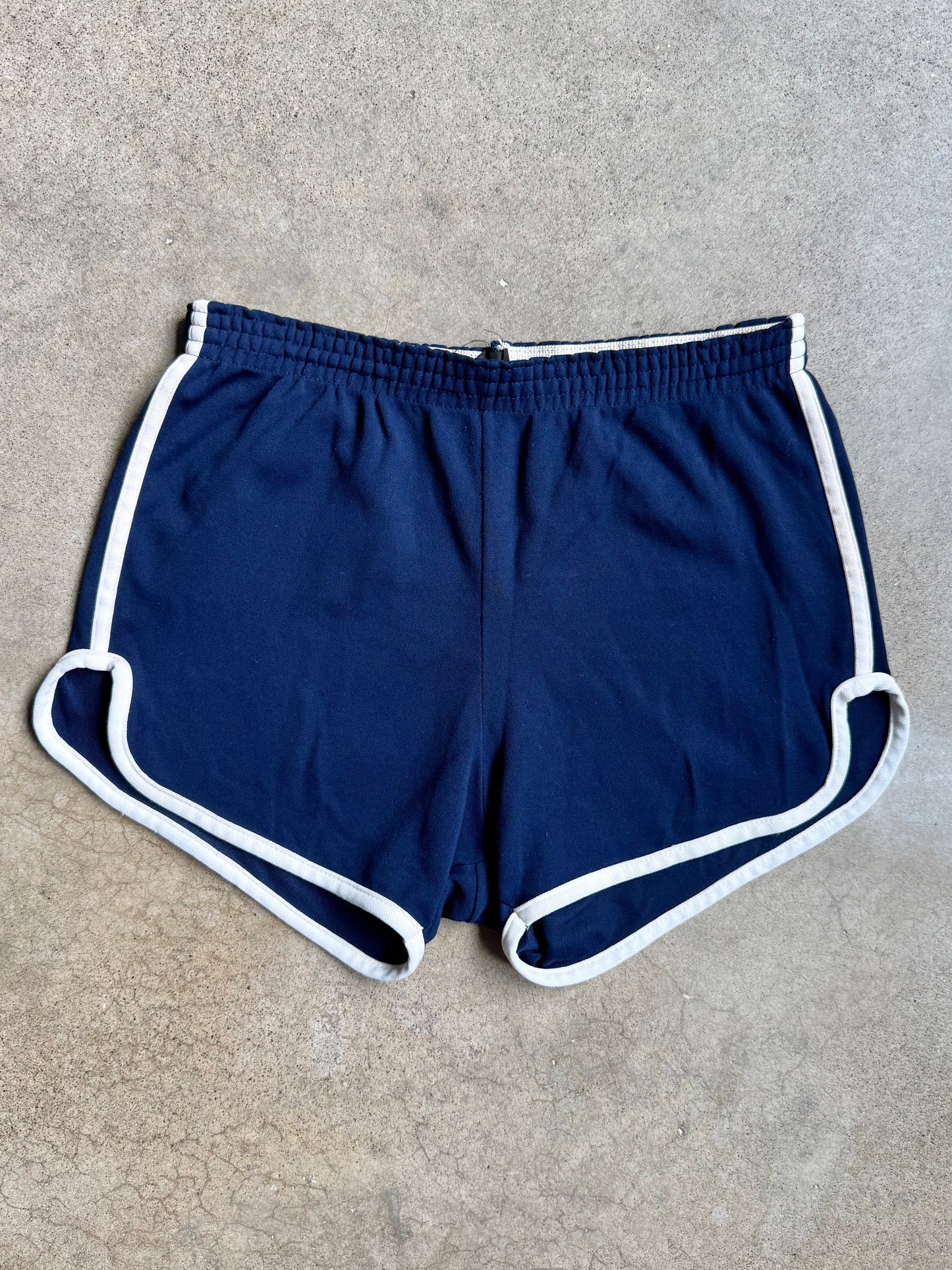 Vintage 1970s Sears Navy Blue Athletic Shorts | Medium