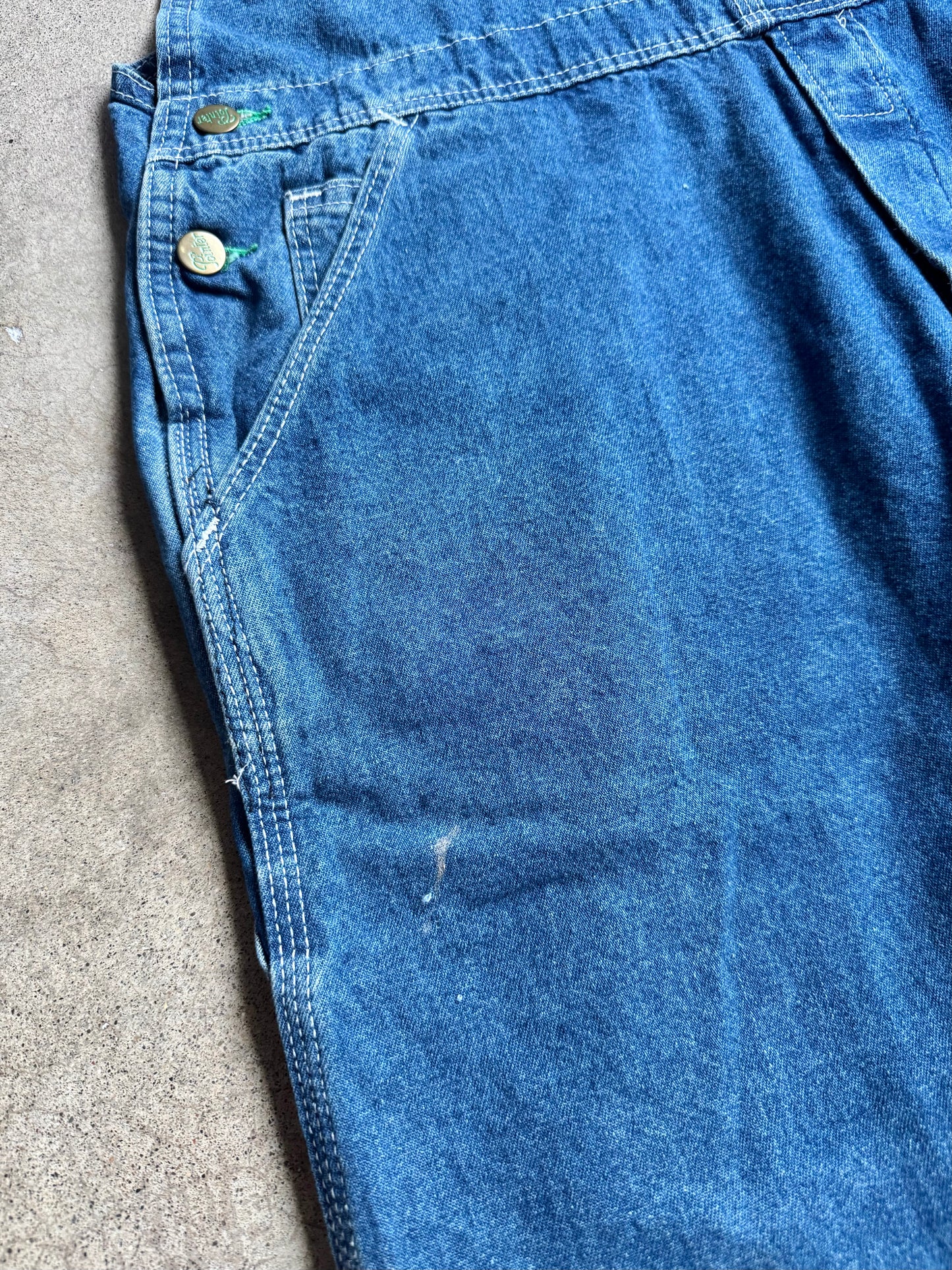 Vintage 1990s Pointer Denim Short Overalls | 38