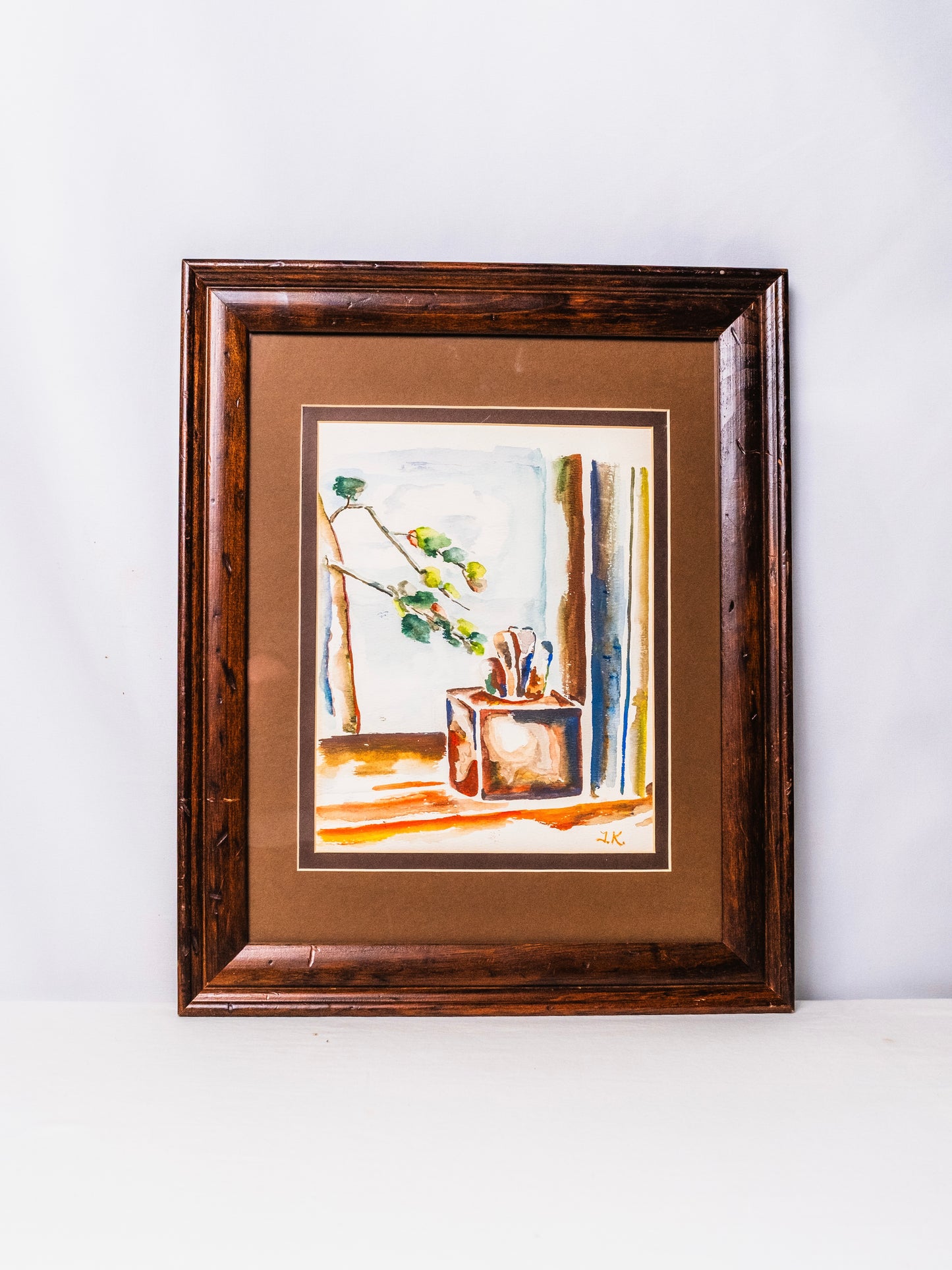 Framed & Signed Still Life Watercolor Artwork