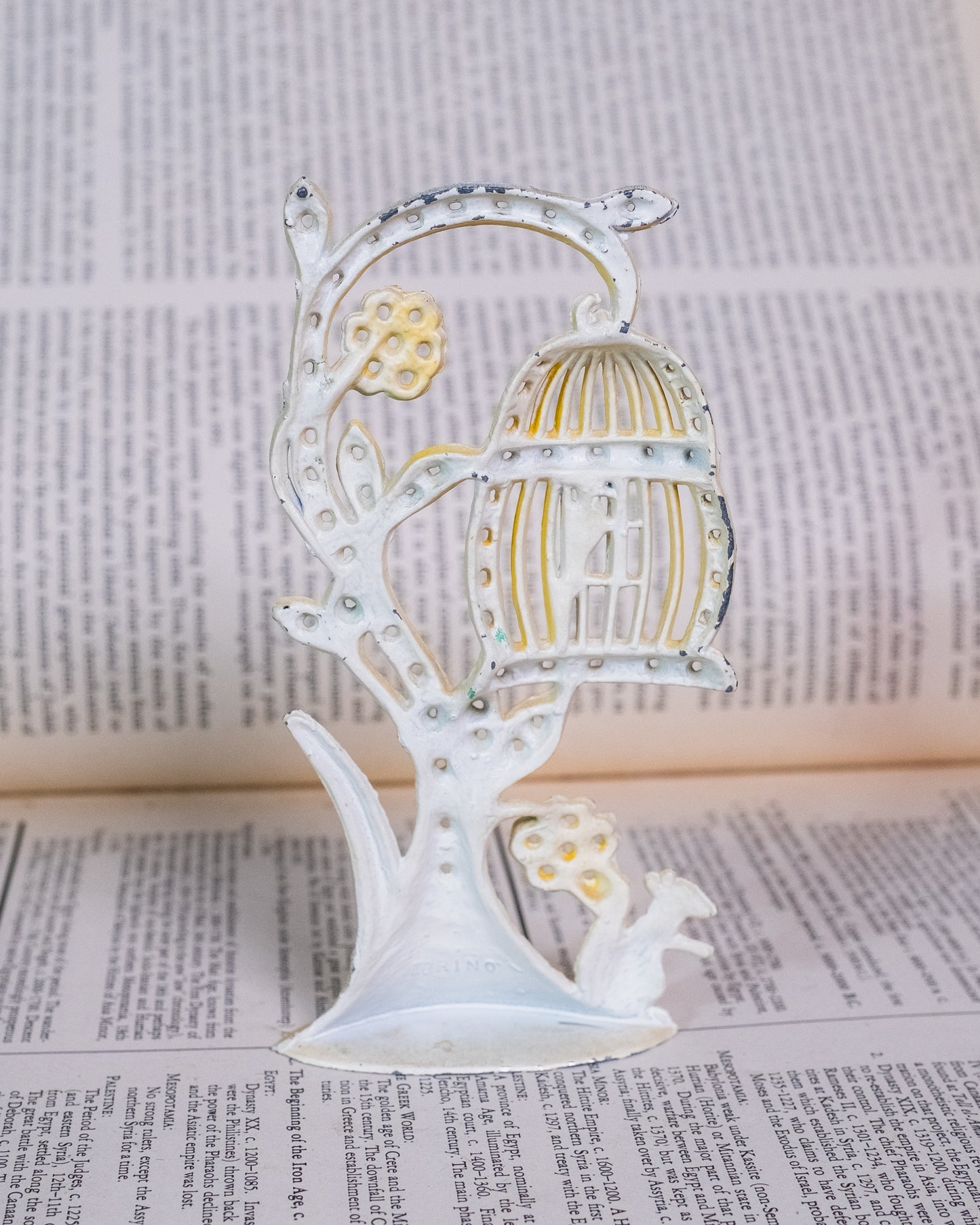 Vintage 1950s Metal Birdcage Earring Holder Display