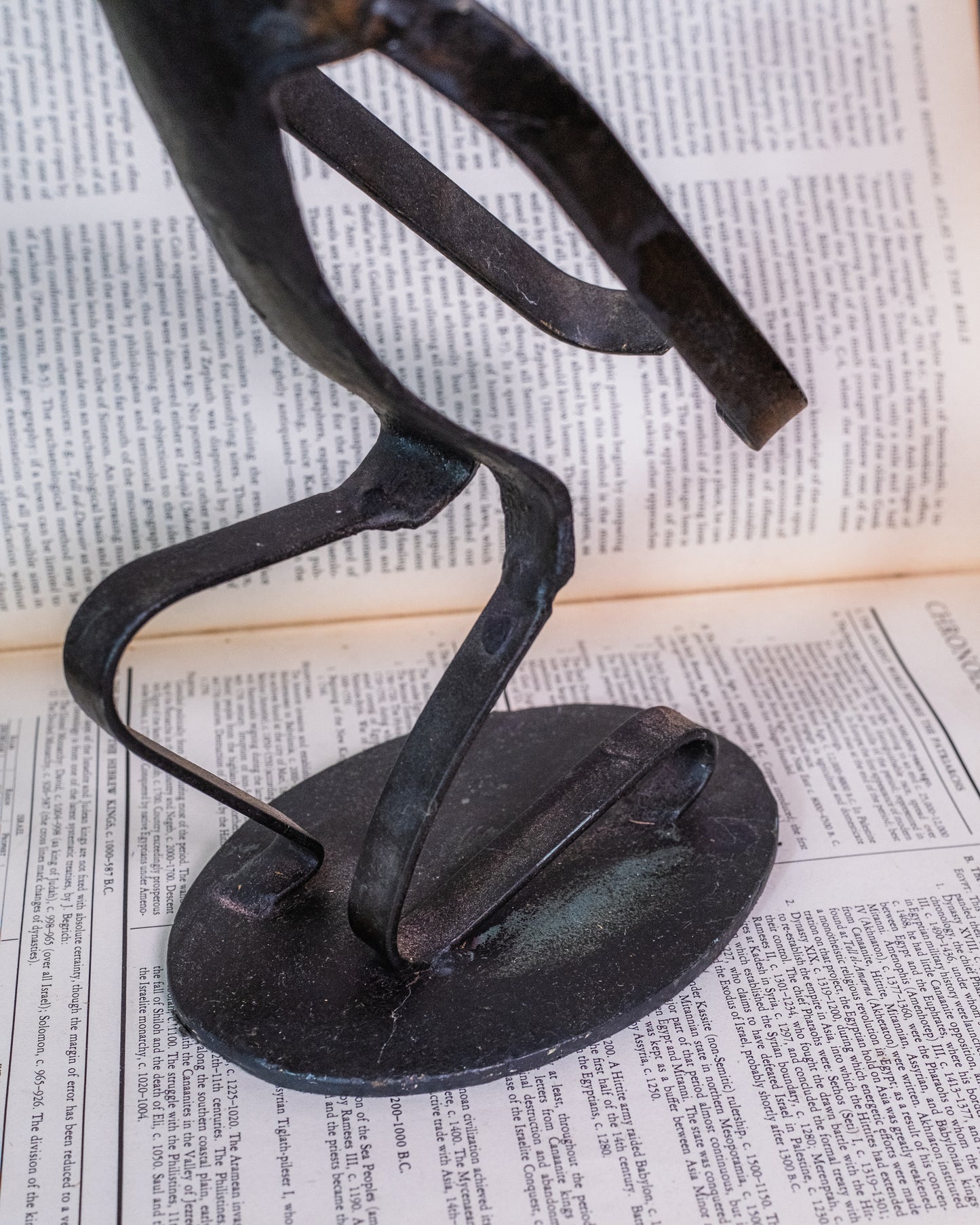 Vintage Cast Iron Southwest-Style Kneeling Man Wine Holder