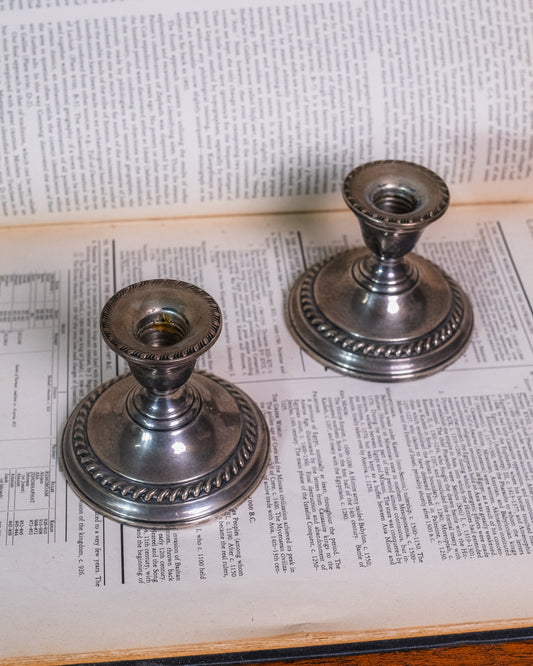 Vintage Watrous Sterling Candlestick Holders | Set of 2