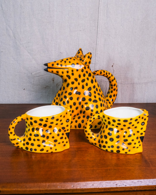 Vintage 1980s/90s Jiri Bures Australian Pottery Tasmanian Tiger Tea Set