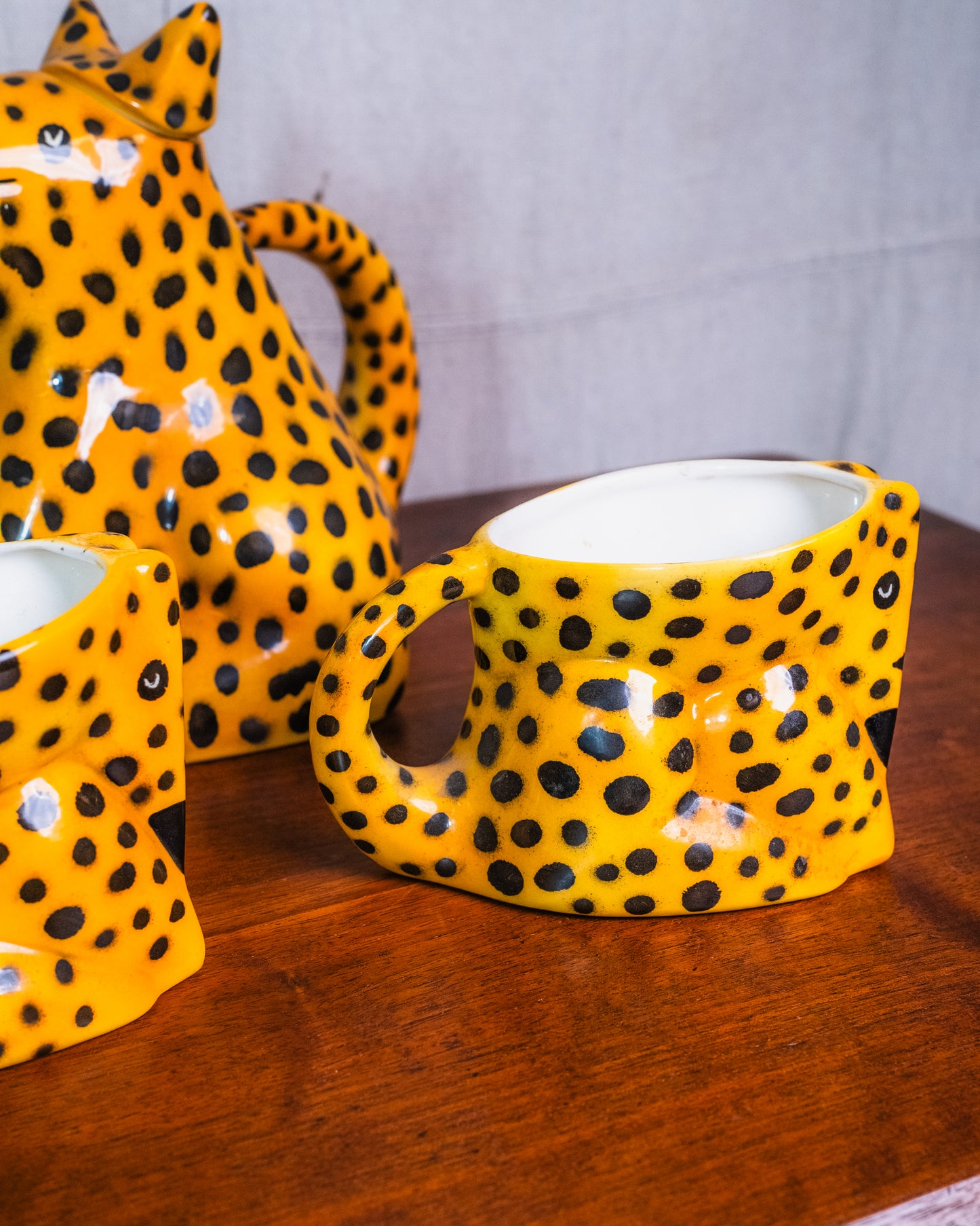 Vintage 1980s/90s Jiri Bures Australian Pottery Tasmanian Tiger Tea Set