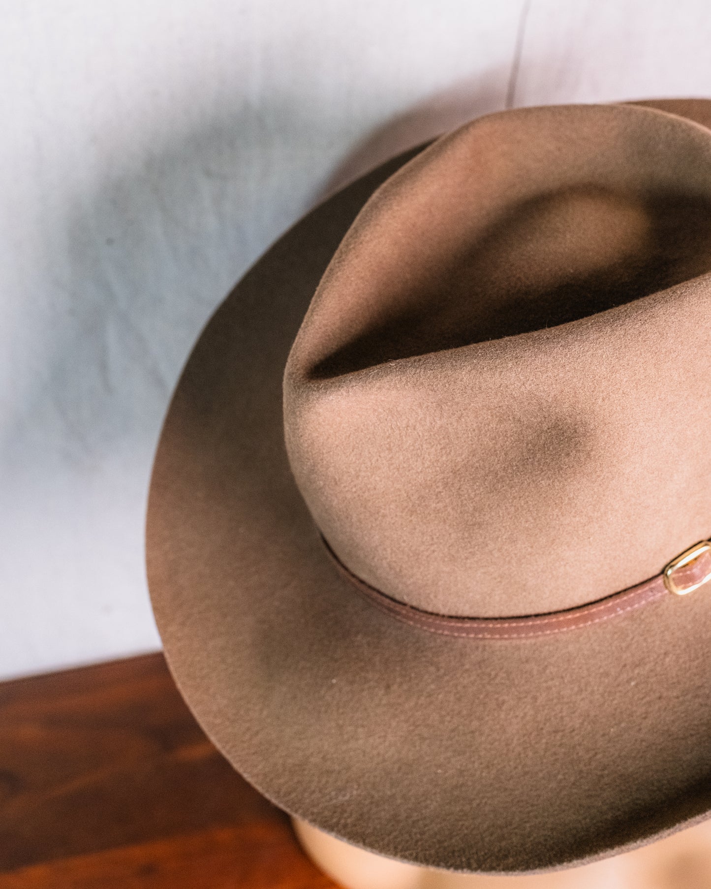 Vintage 1970s Bailey Taupe Brown Western Wool Cowboy Hat