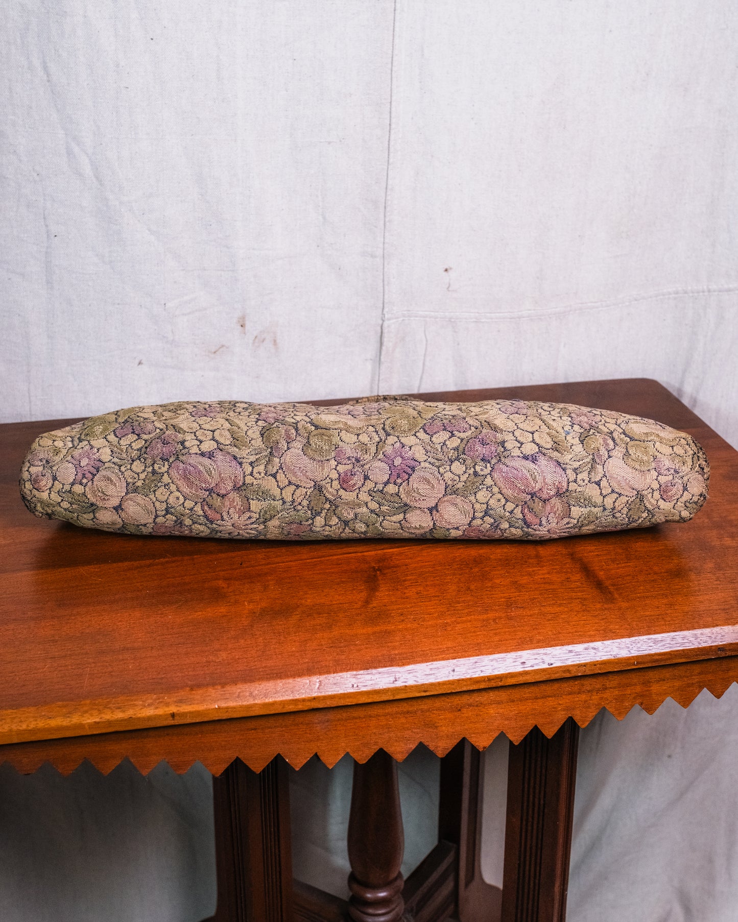 Vintage 1950s Floral Tapestry Top Handle Oversized Clutch Handbag