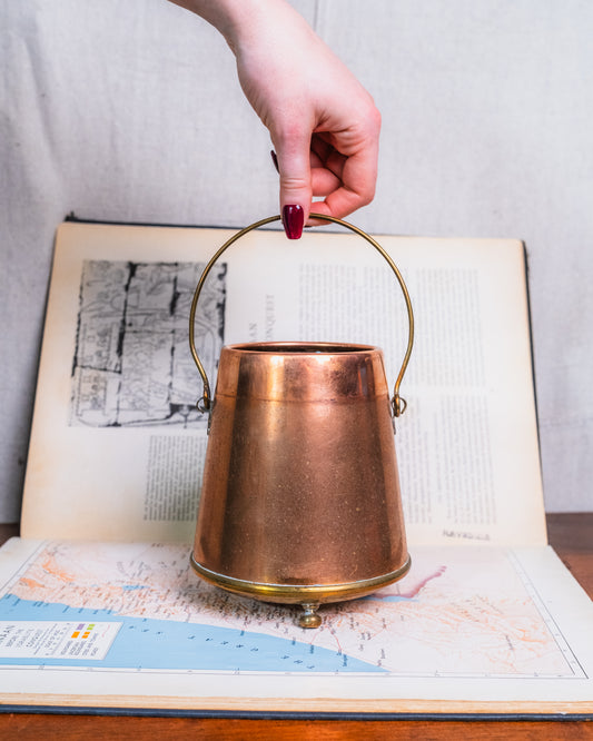 Antique Copper & Brass Fireplace Bucket