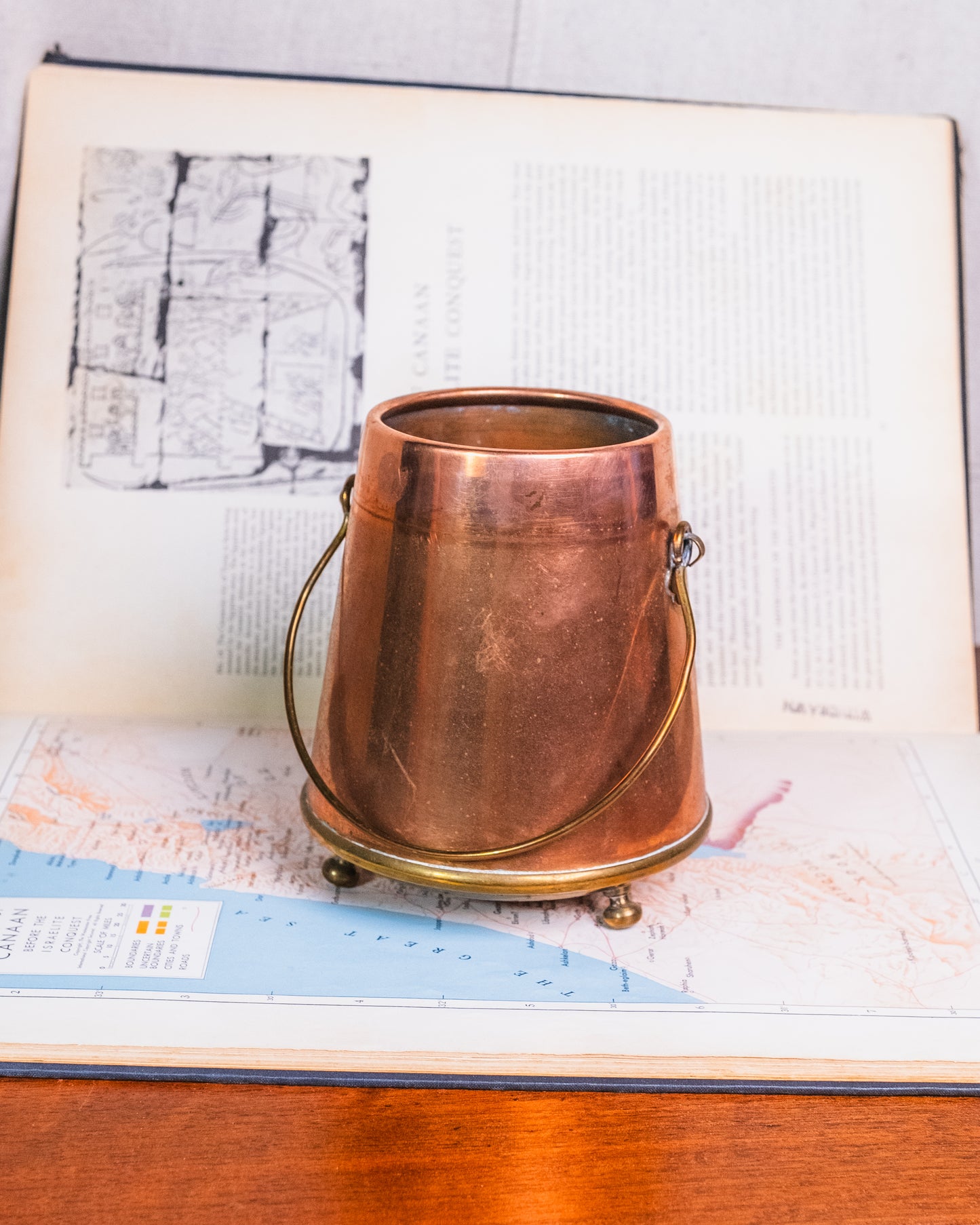 Antique Copper & Brass Fireplace Bucket