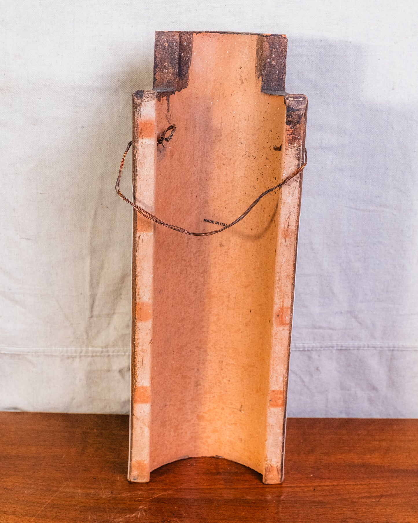 Vintage Terracotta Roof Tile Basil Wall Hanging