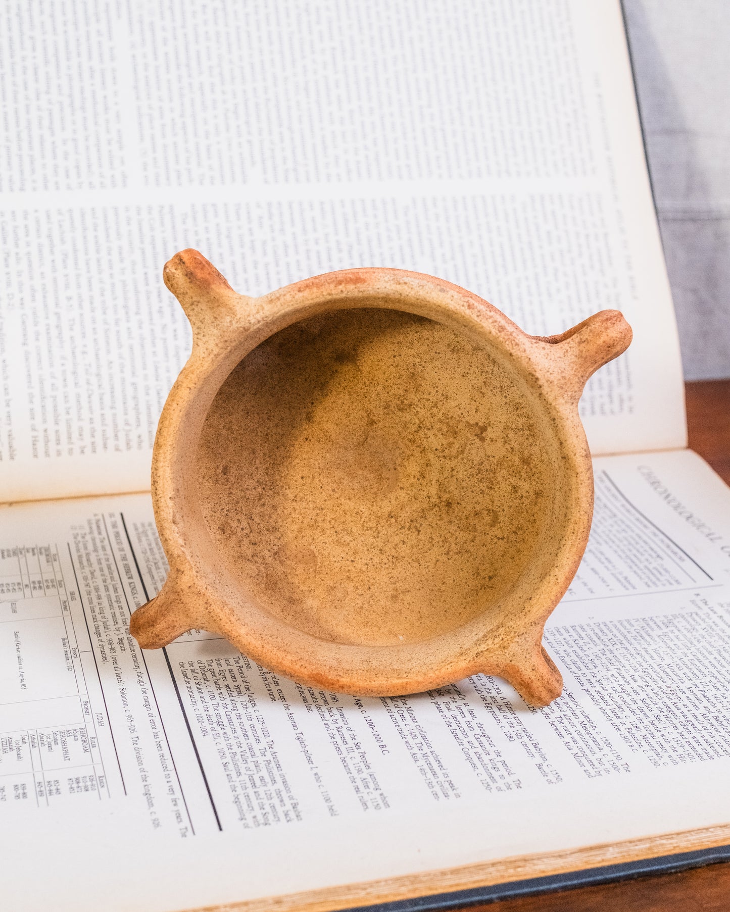 Vintage Studio Pottery Terracotta Pedestal Dish