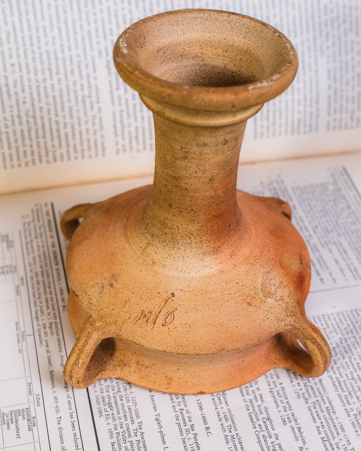 Vintage Studio Pottery Terracotta Pedestal Dish