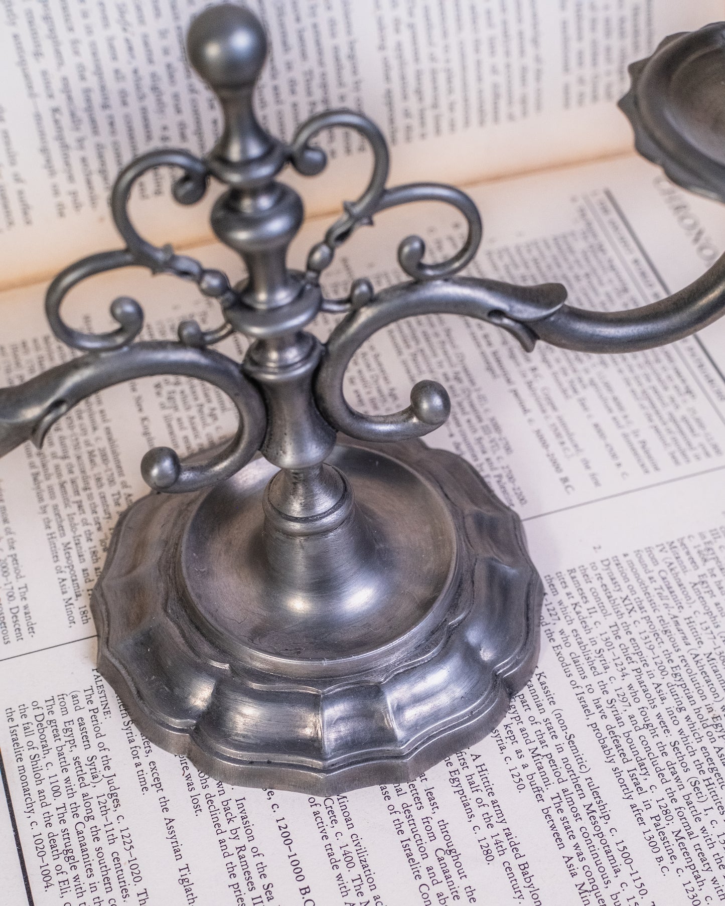 Vintage Brescia Peltro Italian Pewter Candelabra