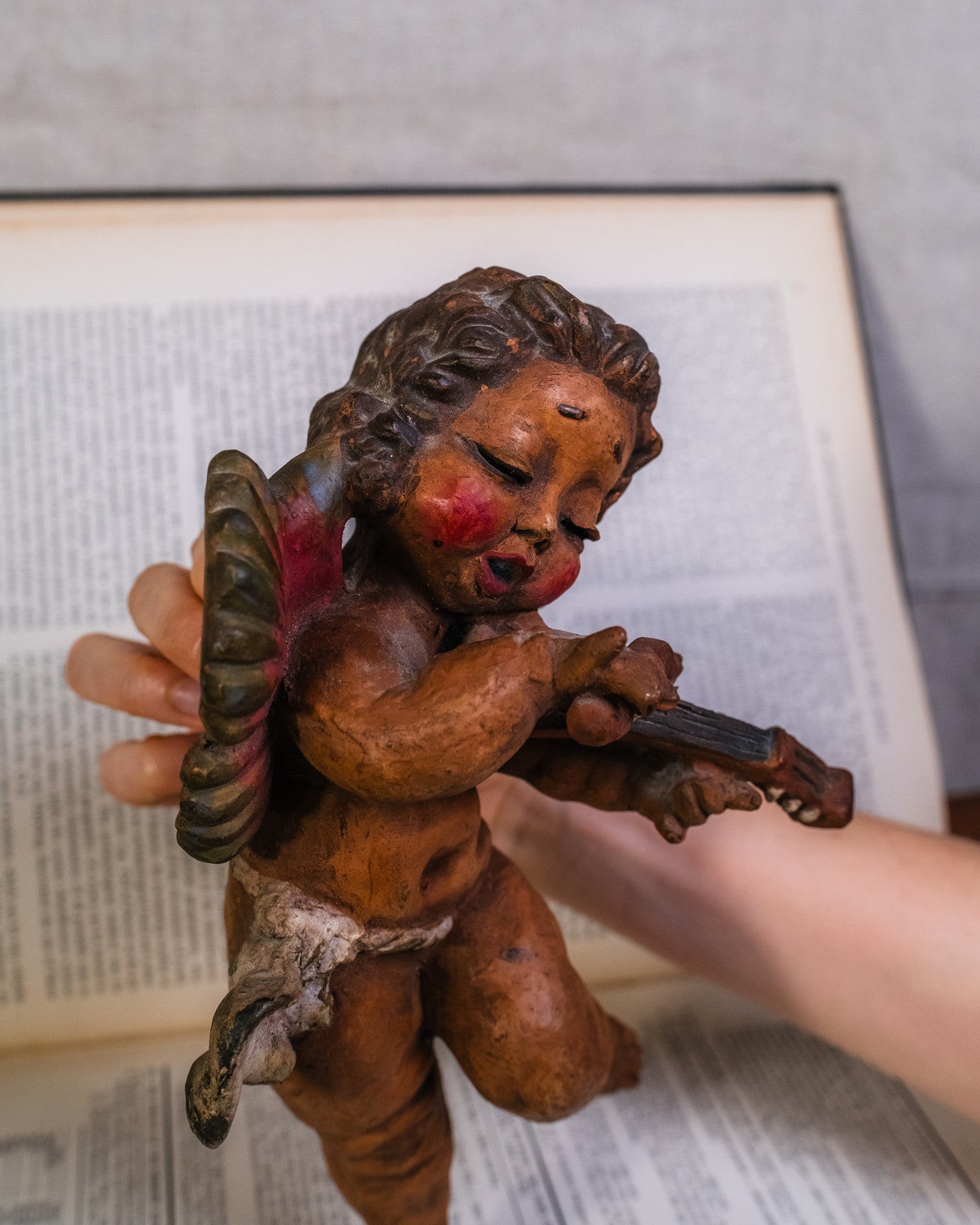 Vintage Baroque Style Cherub Putto Figurine Wall Hanging