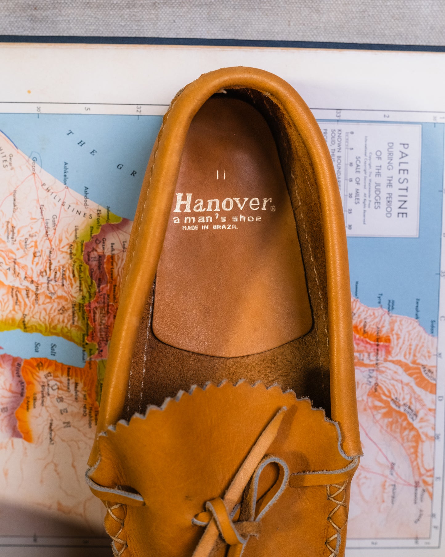 Vintage Hanover Tan Leather Softsole Moccasins | Men’s 11