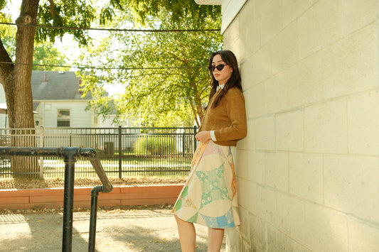 Vintage Handmade Qulited Wrap Skirt