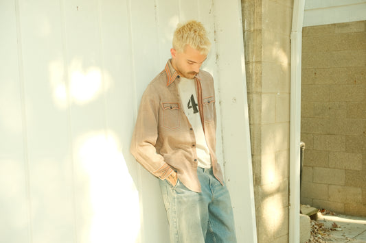 Levi's "Silver Fox" Brown/Tan Embroidered Western Shirt