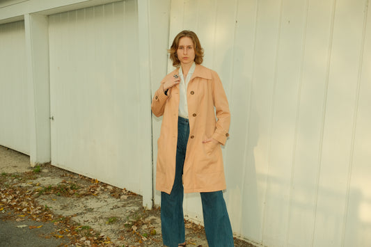 Vintage Misty Harbor Lined Trench Coat | Pink/Peach