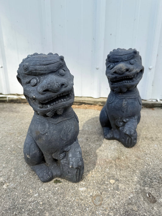Concrete Foo Dog Statues | Set of 2