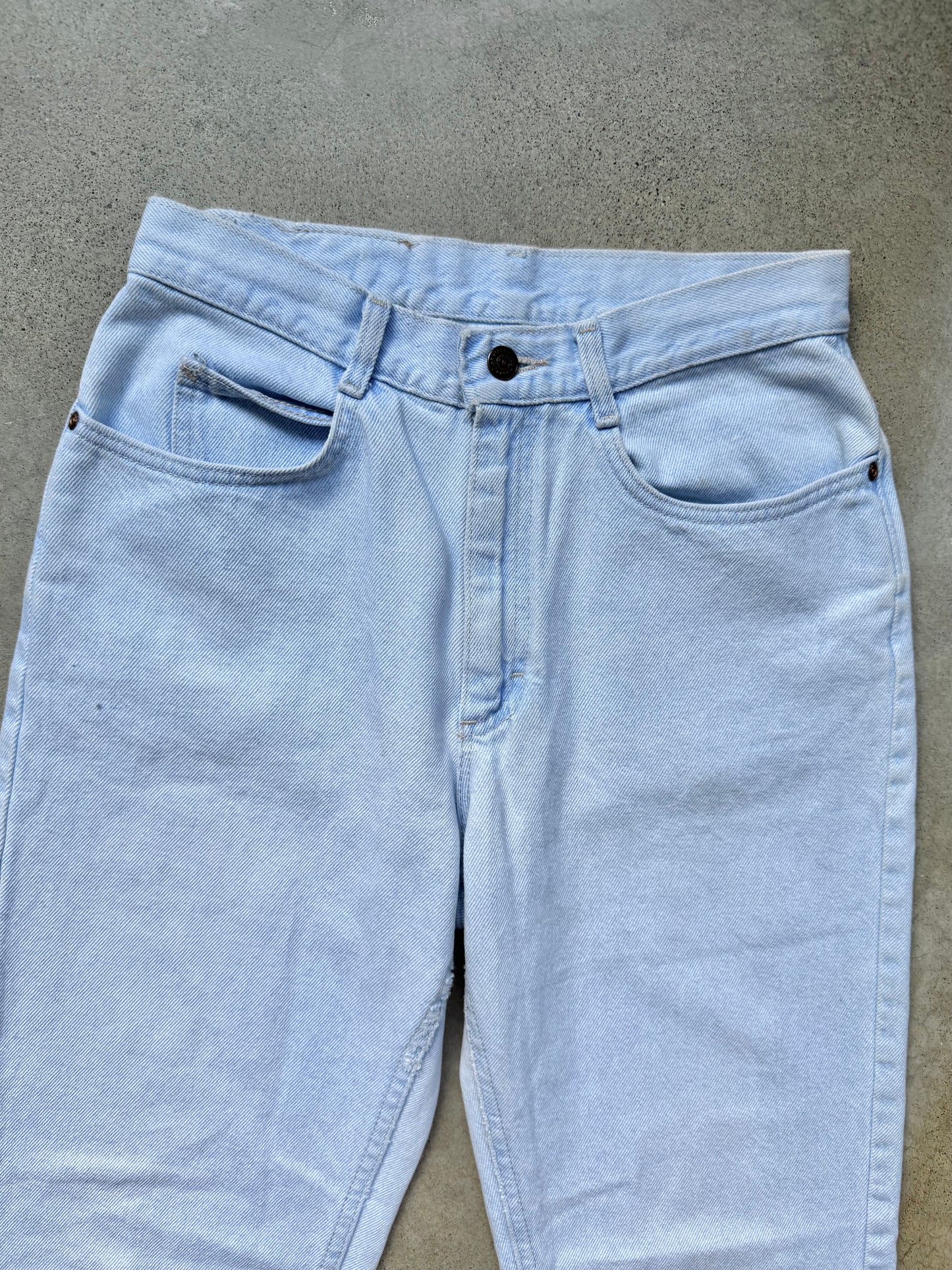 Vintage 1980s Lee Bleached Light Wash High-Waisted Jeans | Waist 28”