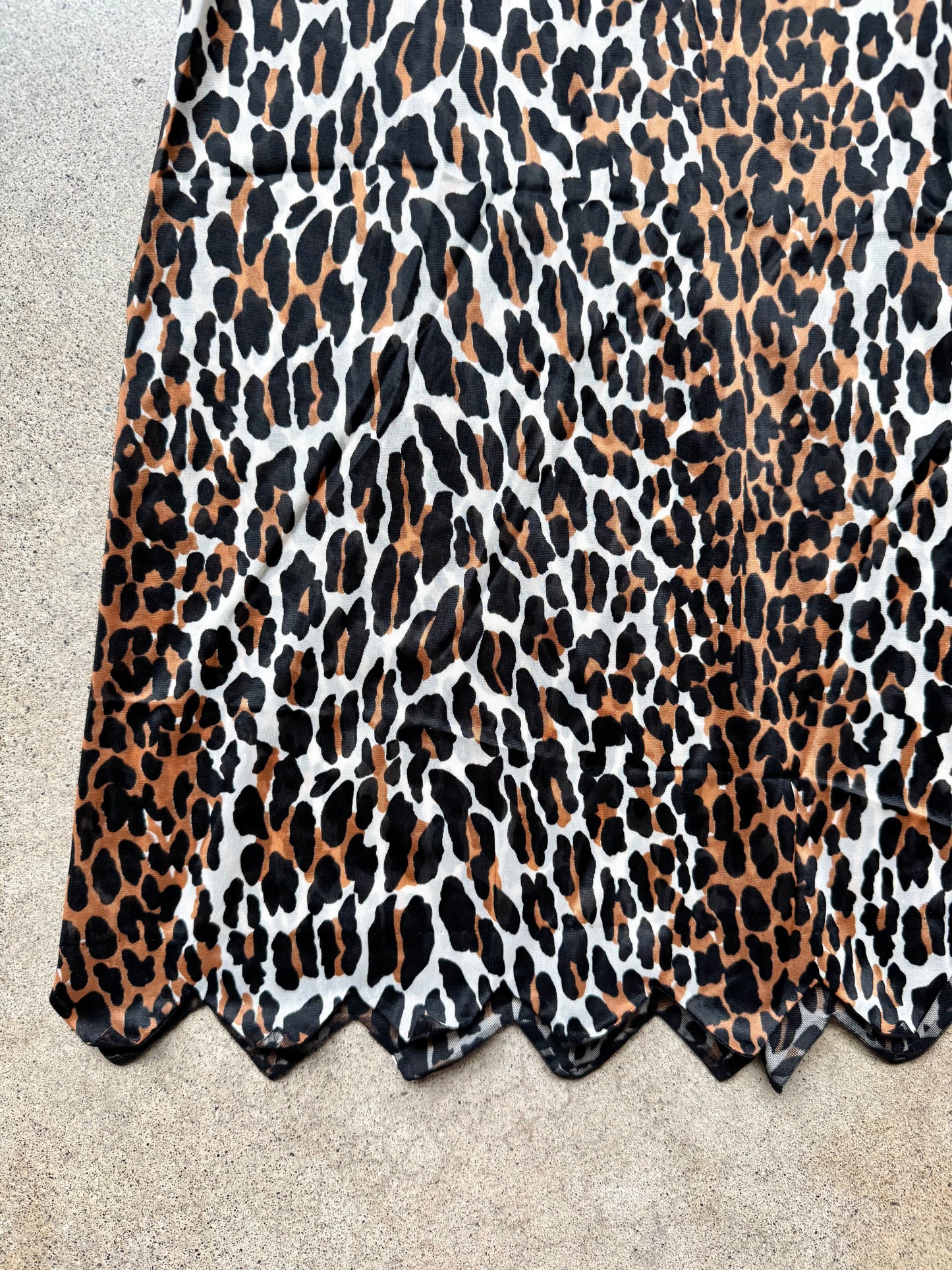 Vintage Vanity Fair Leopard Print Slip Dress | 34