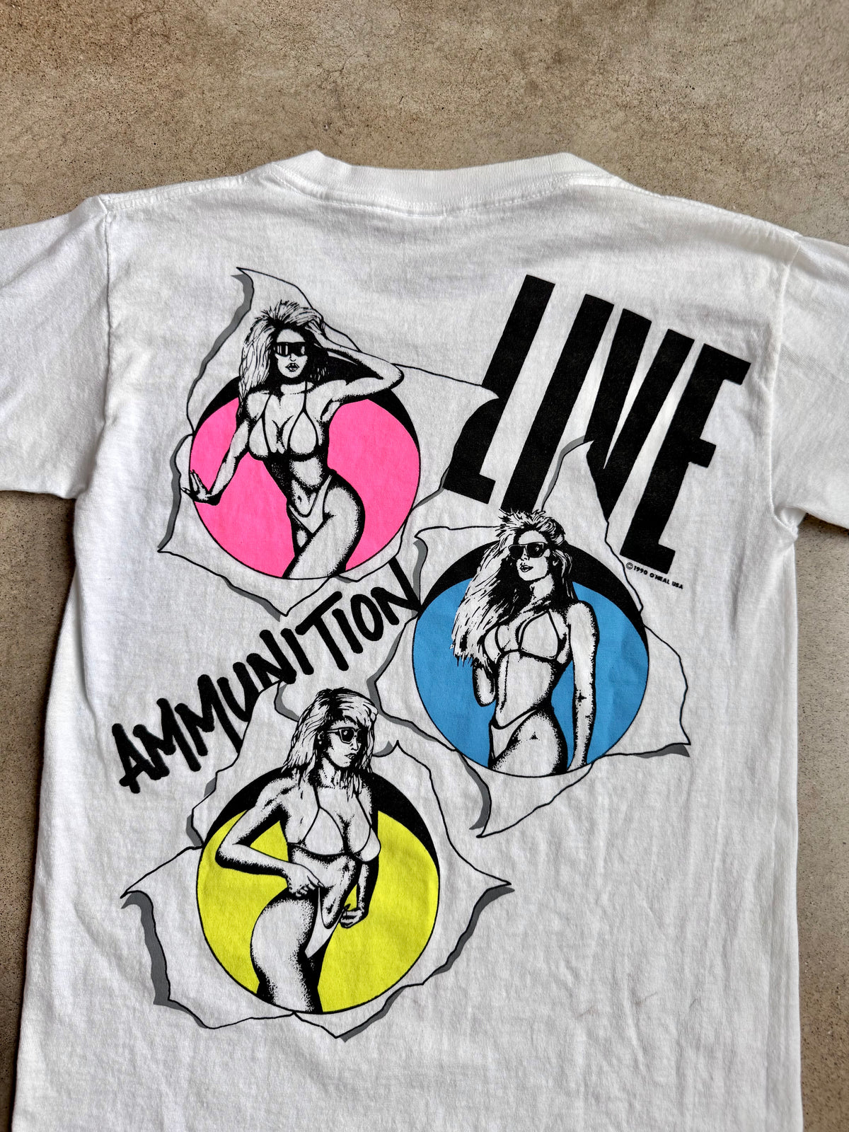 Vintage 1990s O’Neal “Live Ammunition” Graphic Tee | Small