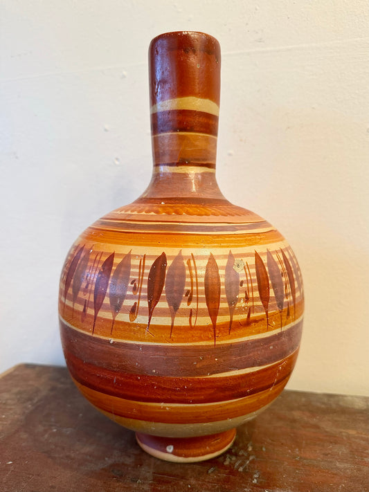 Vintage Hand Painted Mexican Vase