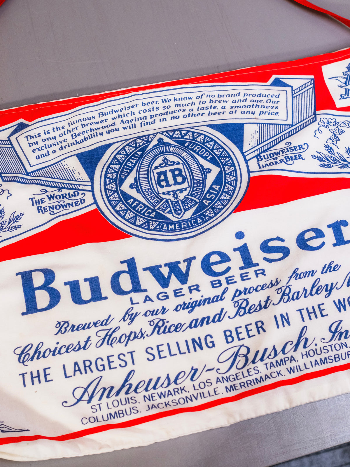 Vintage Handmade Budweiser Oversized Tote Bag