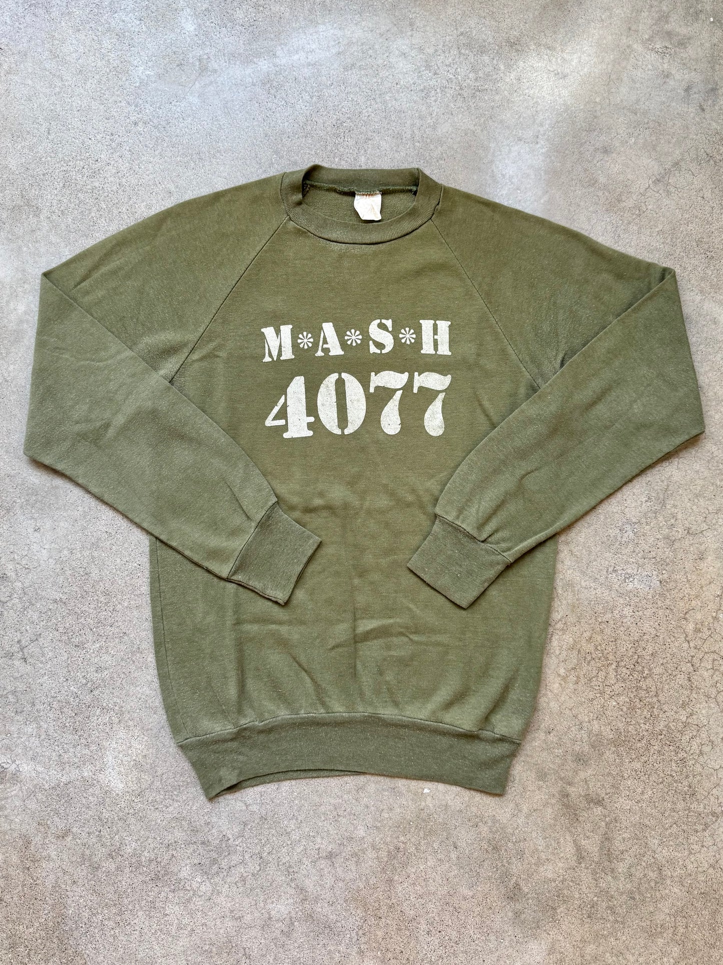 Vintage 1970s/80s Green M*A*S*H Graphic Raglan Sweatshirt | Medium