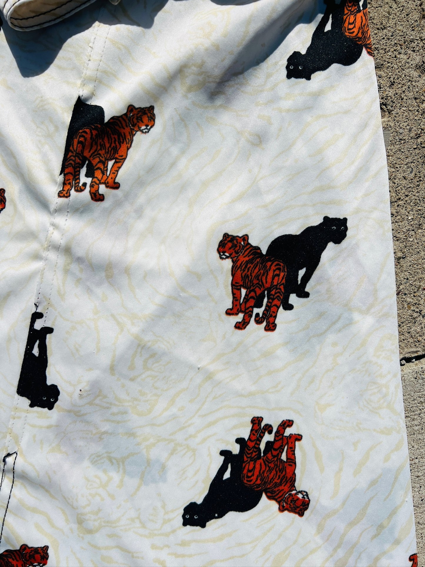 Vintage 1970s Big Cat Printed Wrap Skirt | XS/S