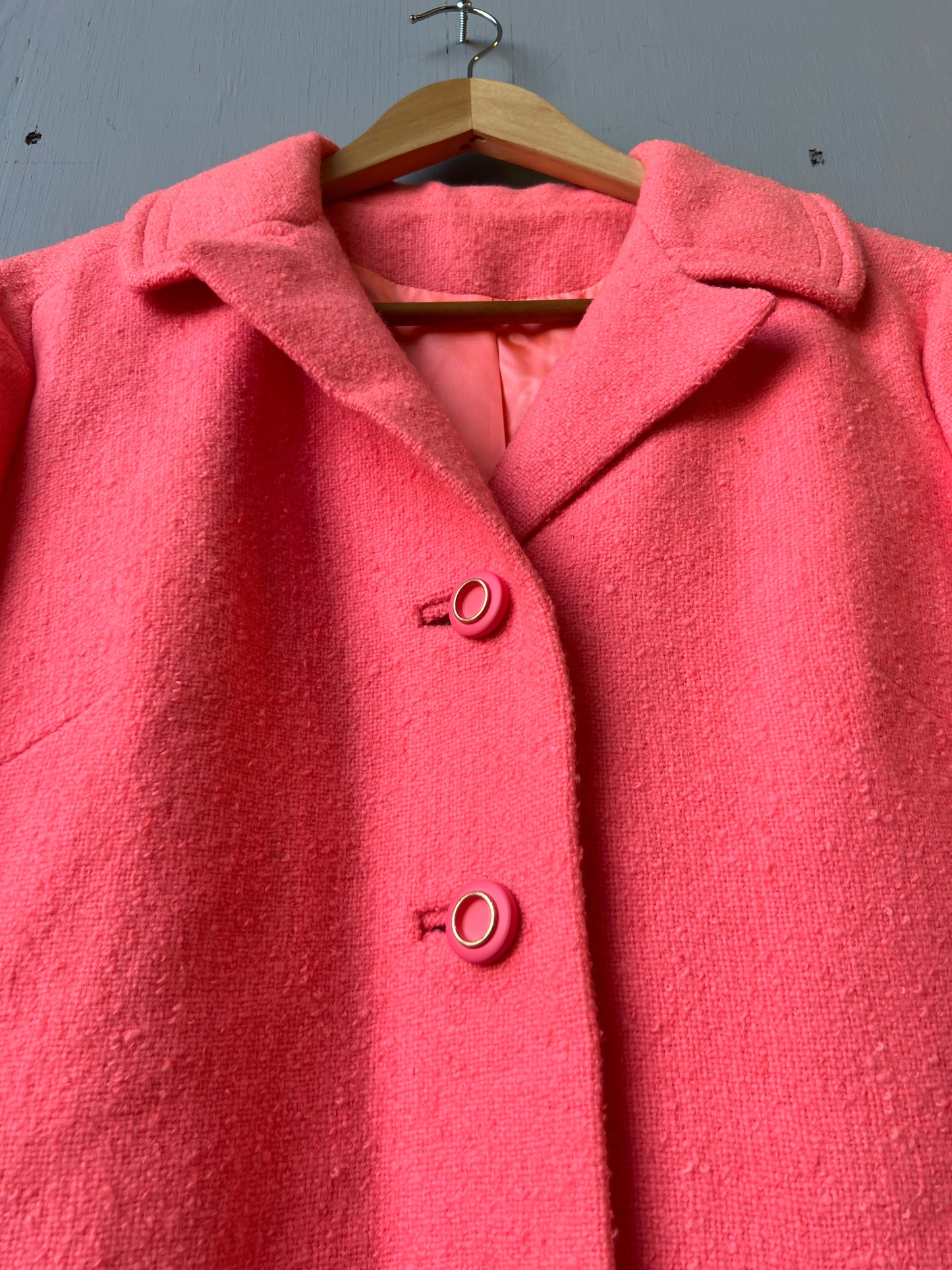 Vintage 1950’s/60’s Kaufman’s & Bromleigh Baby Pink Trench Coat