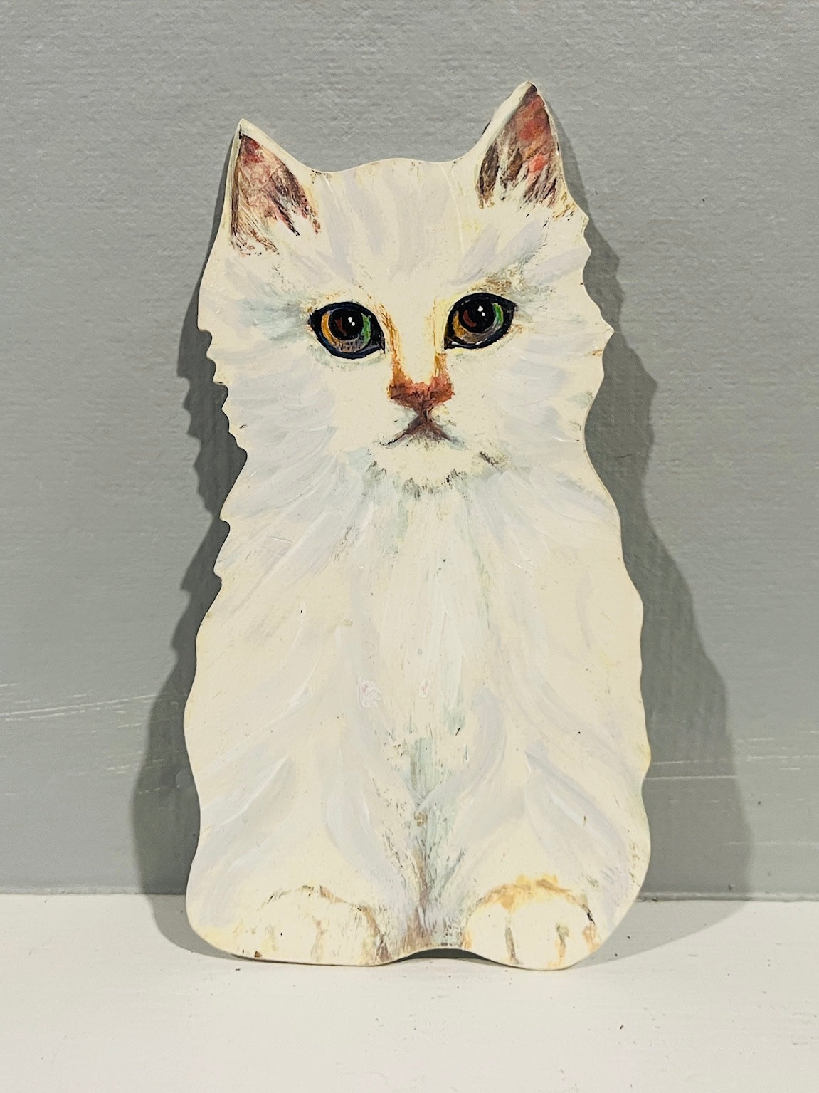 Vintage Oil Painted Cat Artwork