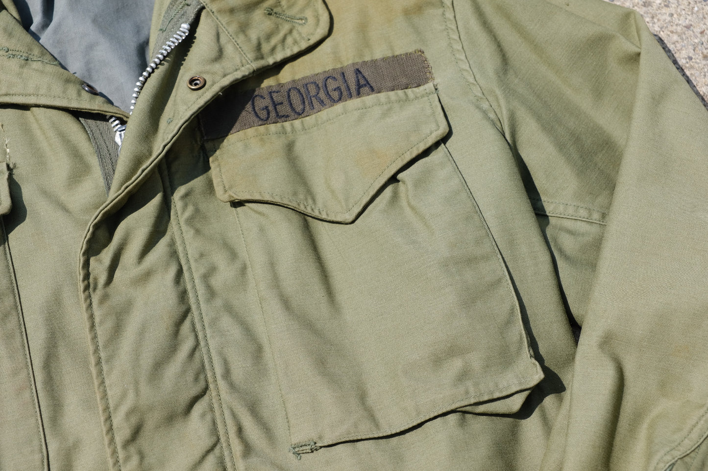 Vintage Olive Green Military Coat | "Benson"