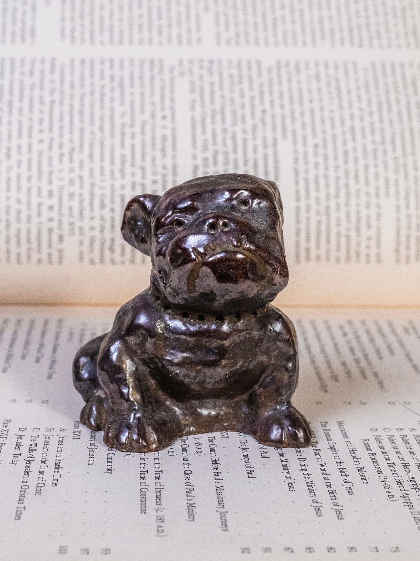 Vintage 1930s Bulldog Stoneware Figurine