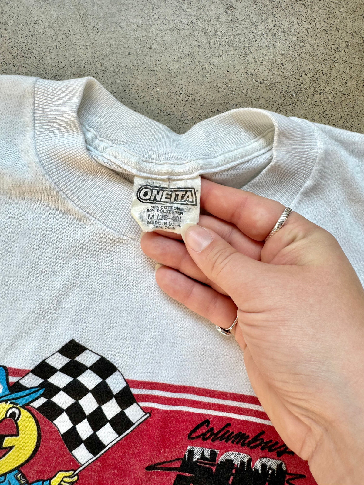Vintage 1985 Columbus Dispatch “Columbus 500” Racing Graphic Tee | Medium