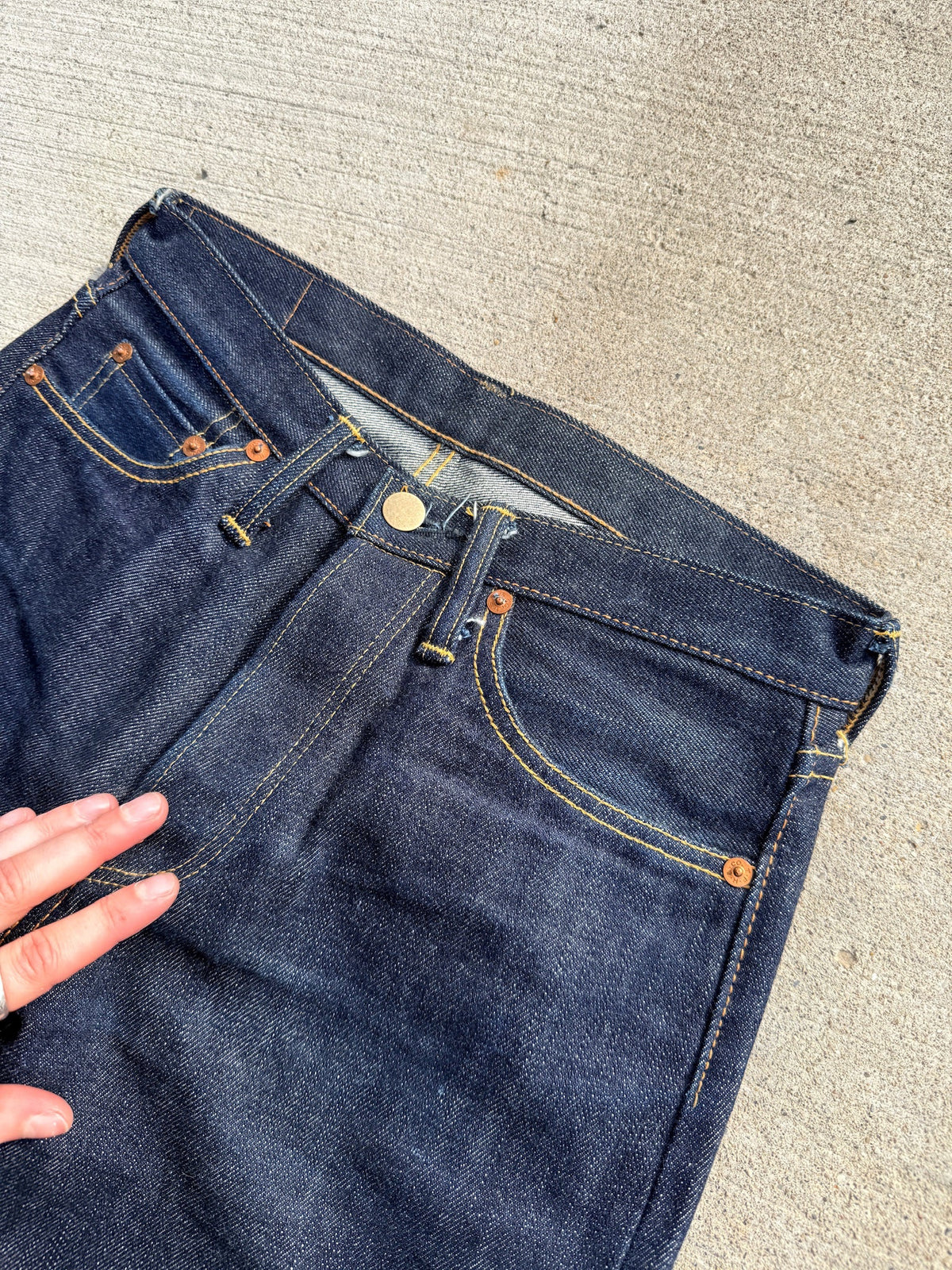 The Flat Head Selvedge Denim Dark Rinse Jeans | 28