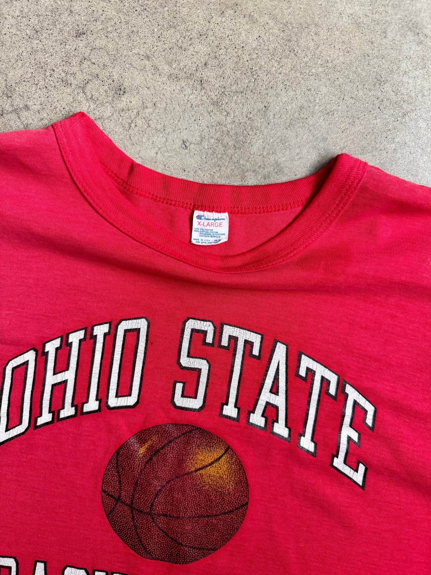 Vintage 1990s Champion Ohio State Basketball Tee  | XL