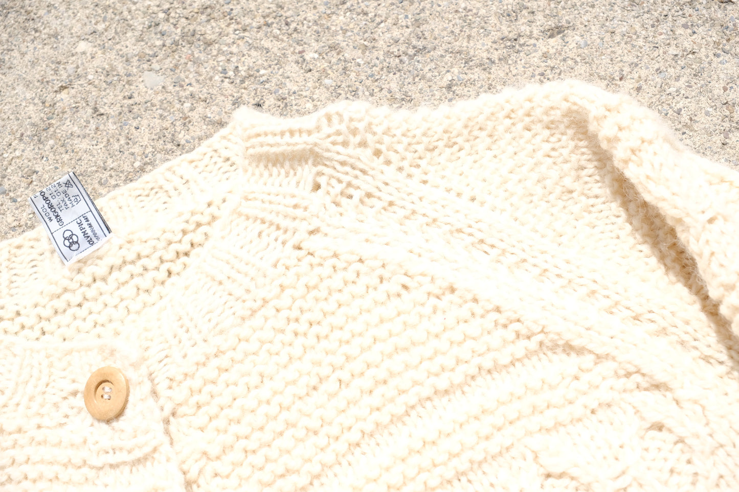 Vintage Olympic Wool Cardigan | Cream