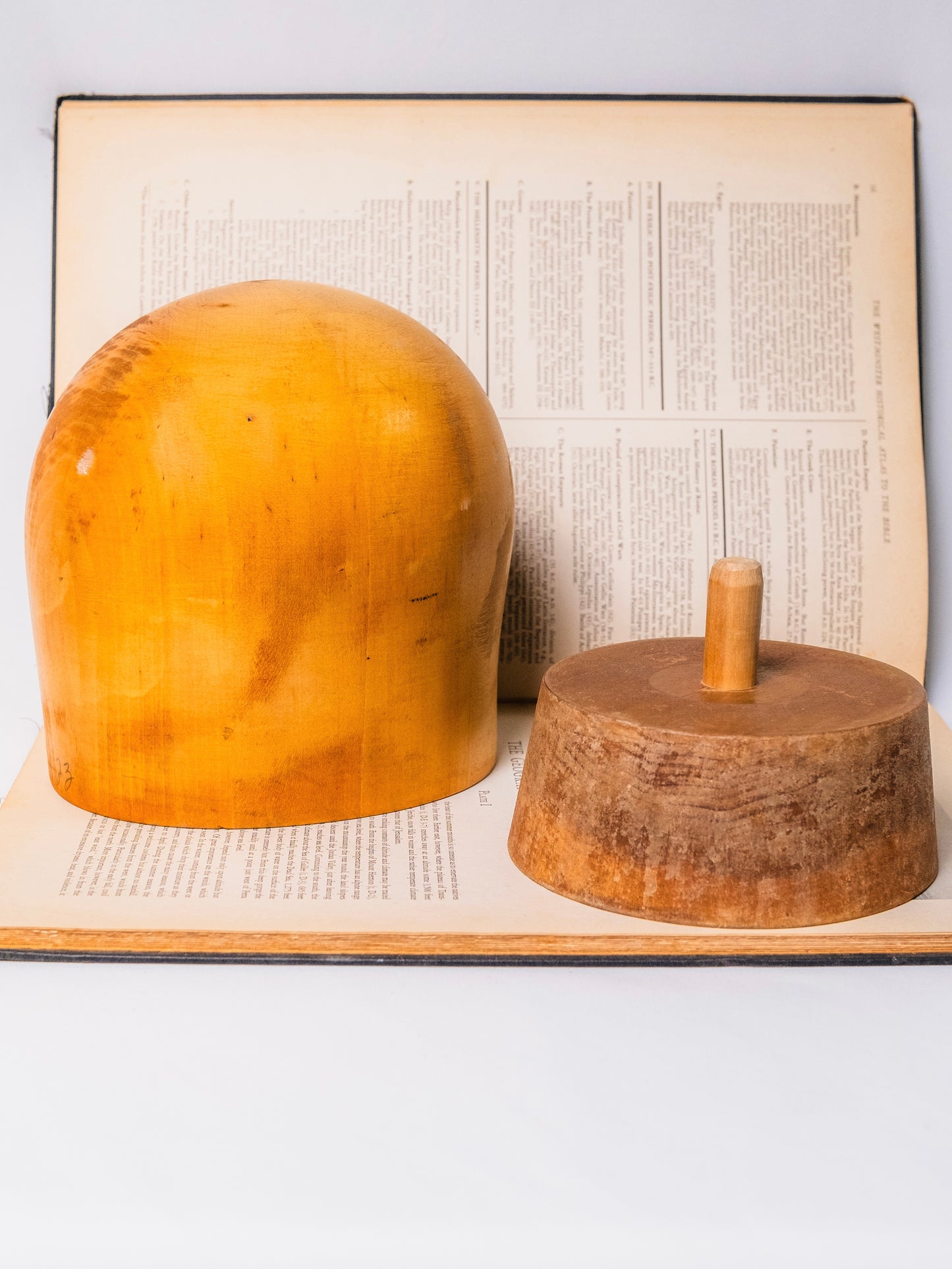 Vintage 1950s Louie Miller School of Millinery Wooden Hat Mold