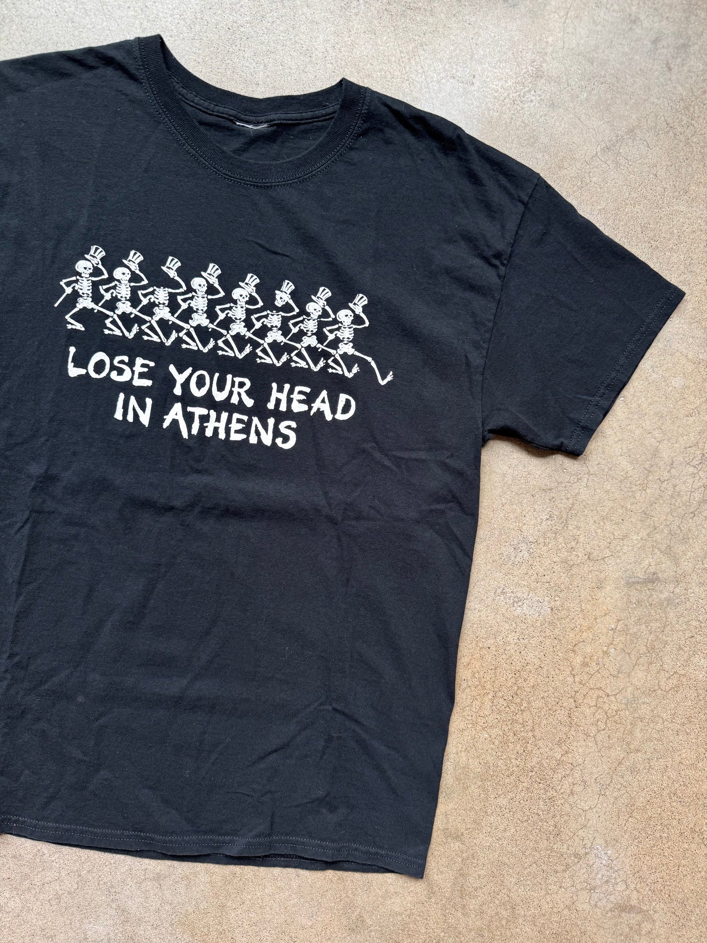 Vintage "Lose Your Head in Athens" Grateful Dead Skeleton Tee | Large