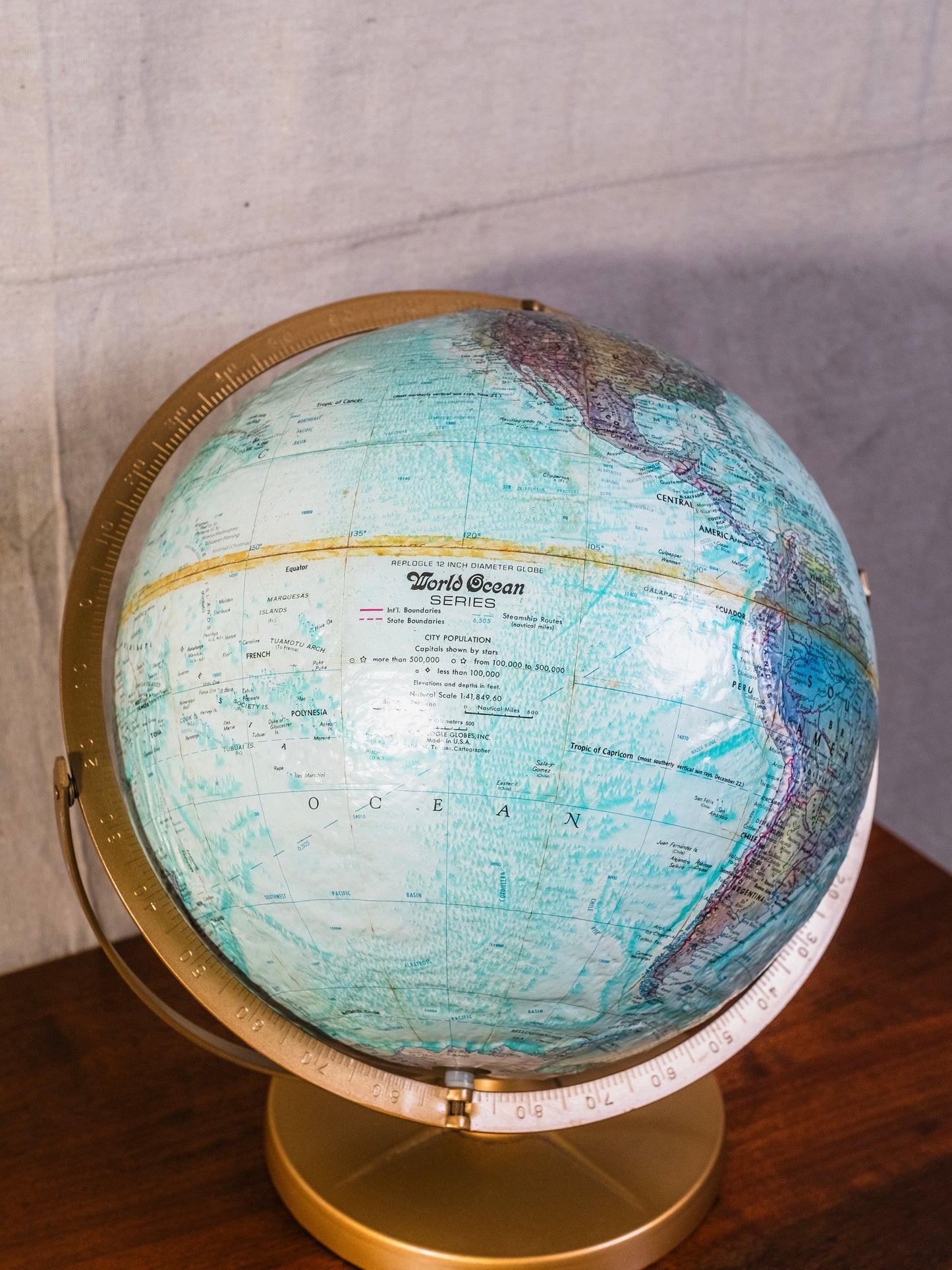 Vintage Replogle World Oceans Series 12 Inch Globe