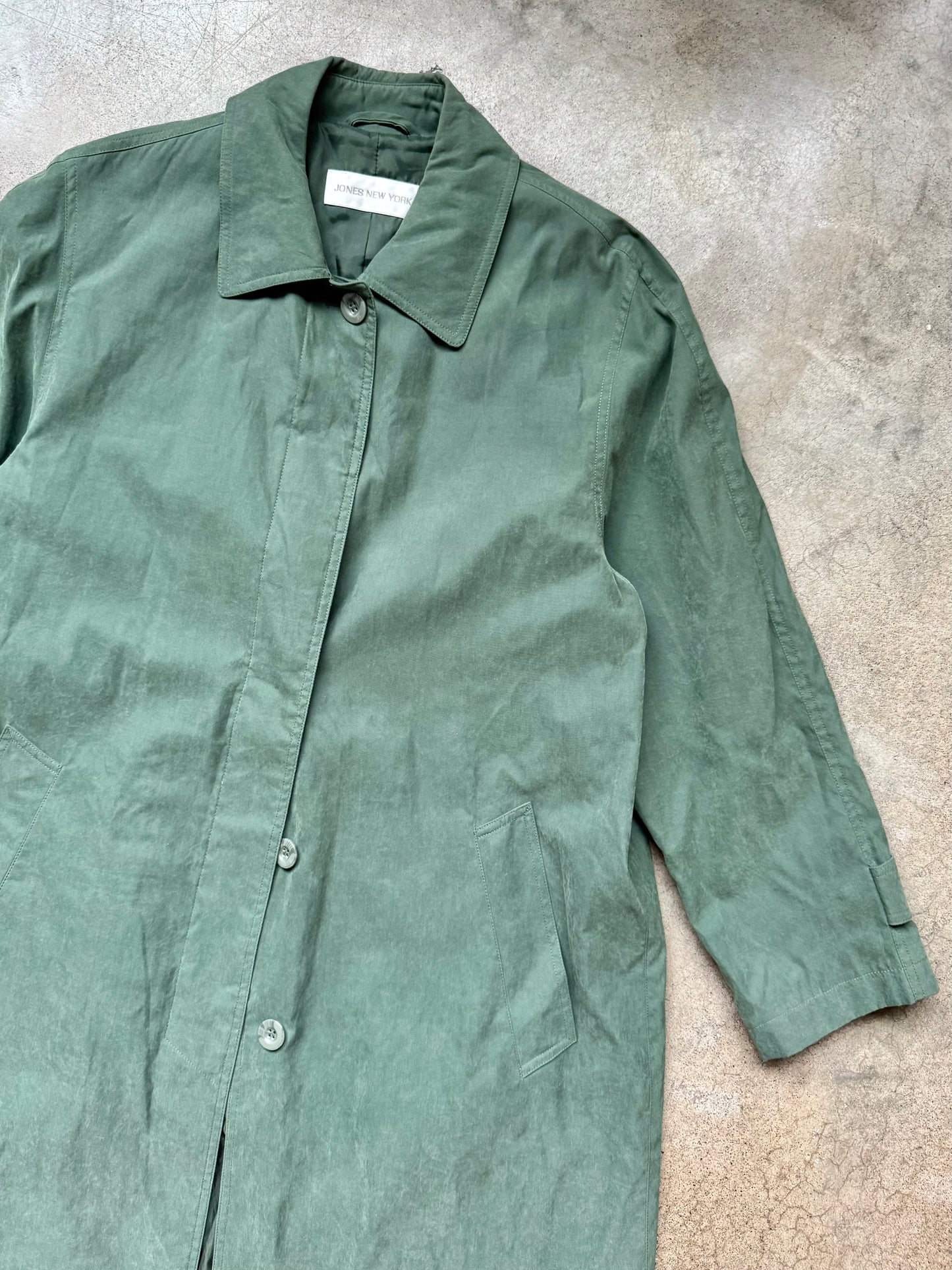 Vintage 1980s/90s Jones New York Forest Green Car Coat | Large